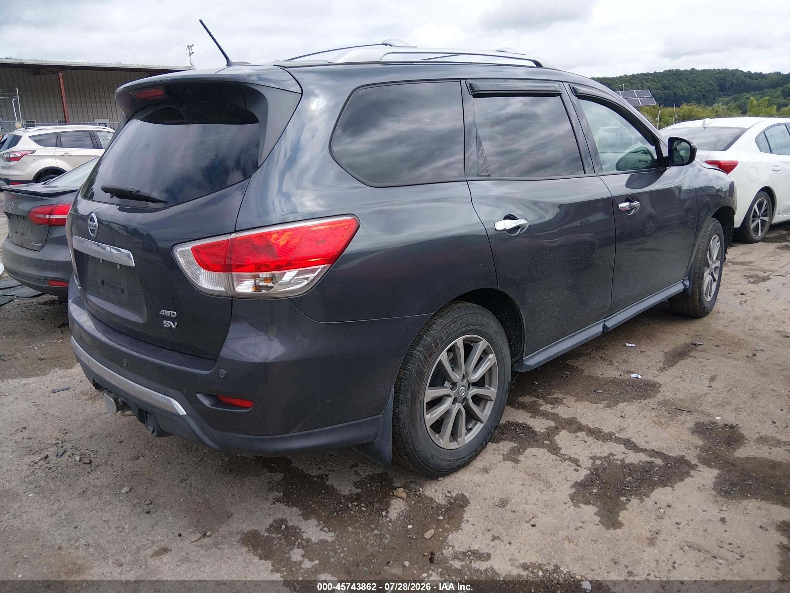 2014 Nissan Pathfinder Sv Серый vin: 5N1AR2MM5EC731737