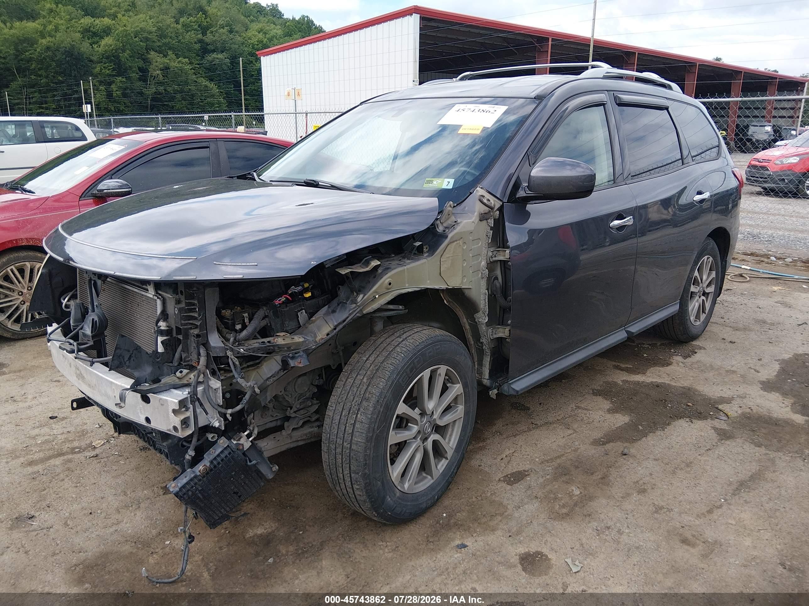 2014 Nissan Pathfinder Sv Серый vin: 5N1AR2MM5EC731737
