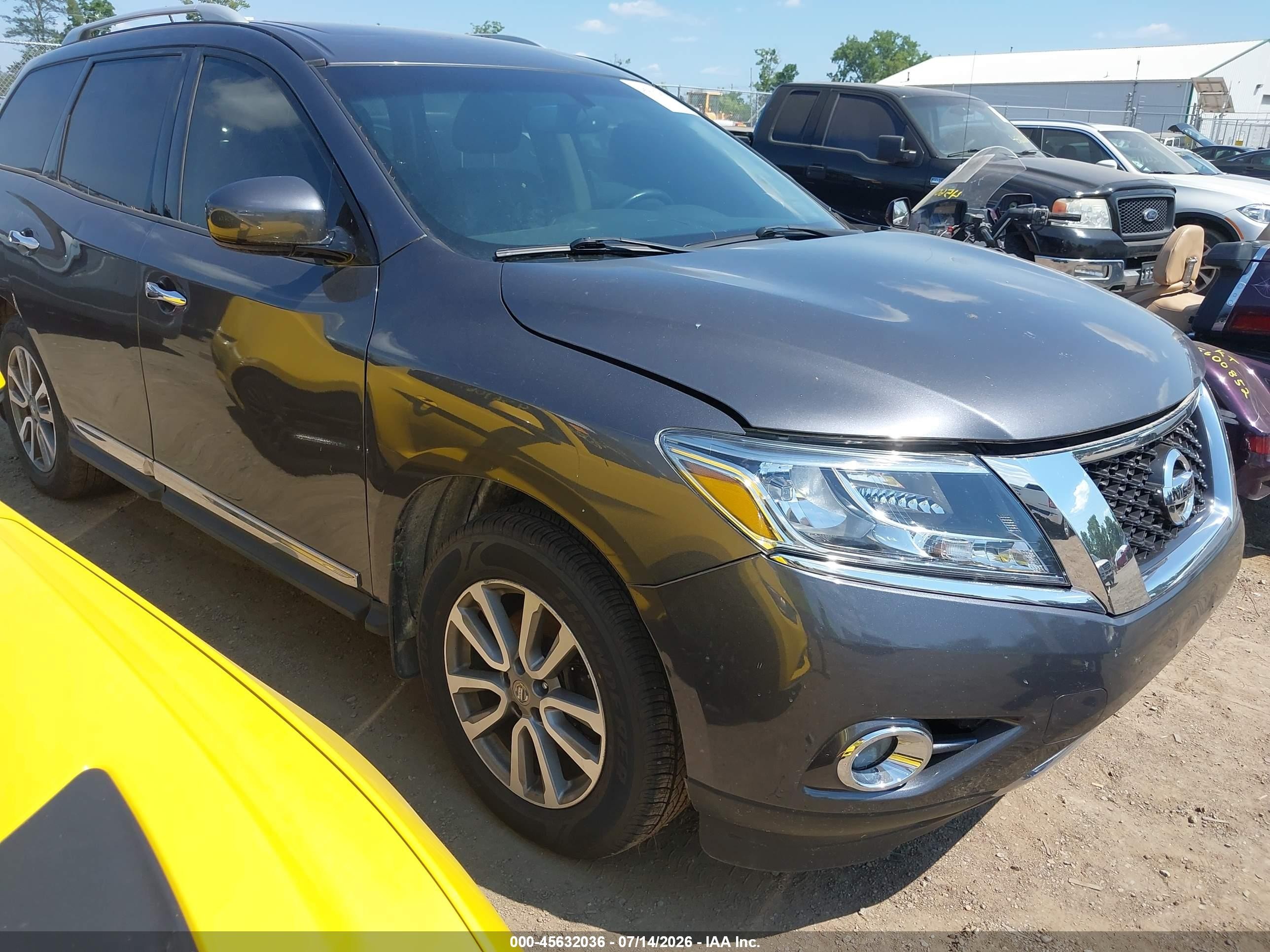 2014 Nissan Pathfinder Sl Gray vin: 5N1AR2MM5EC734895