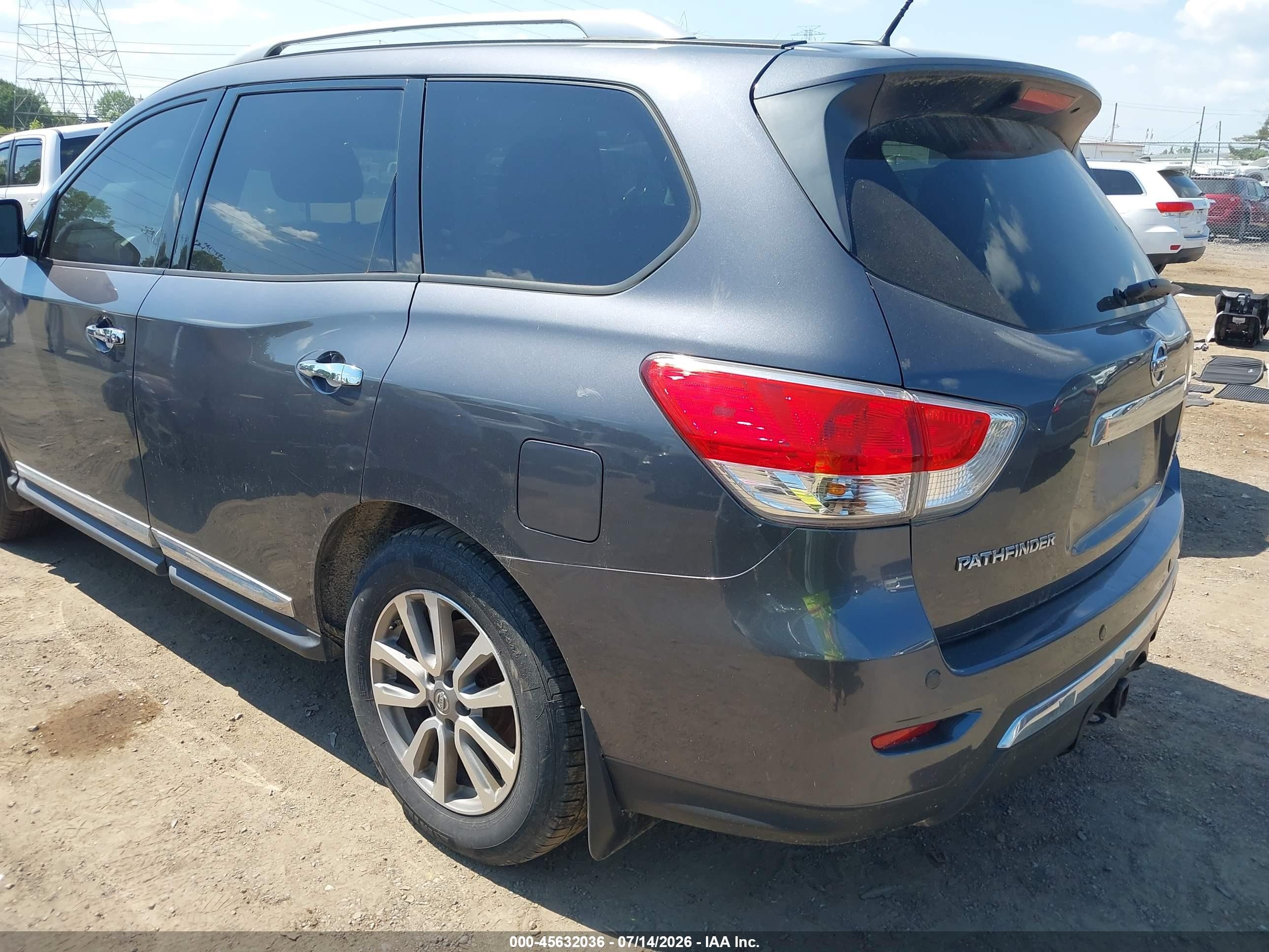 2014 Nissan Pathfinder Sl Gray vin: 5N1AR2MM5EC734895