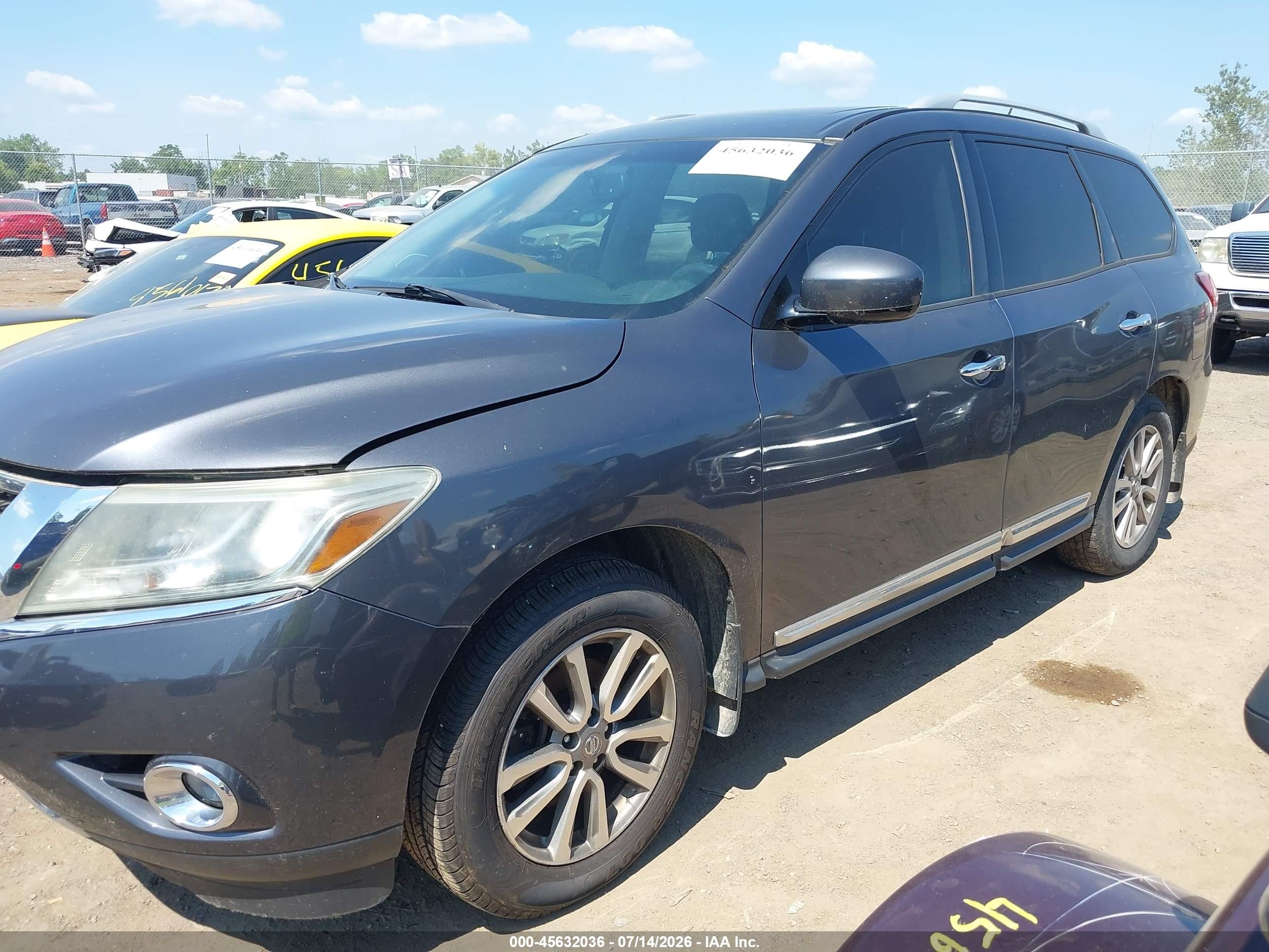 2014 Nissan Pathfinder Sl Gray vin: 5N1AR2MM5EC734895