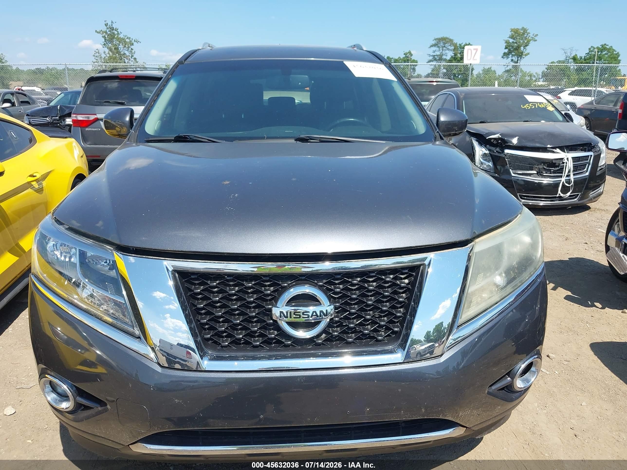 2014 Nissan Pathfinder Sl Gray vin: 5N1AR2MM5EC734895