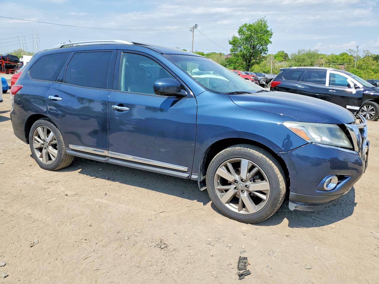 2014 Nissan Pathfinder S Blue vin: 5N1AR2MM5EC735559