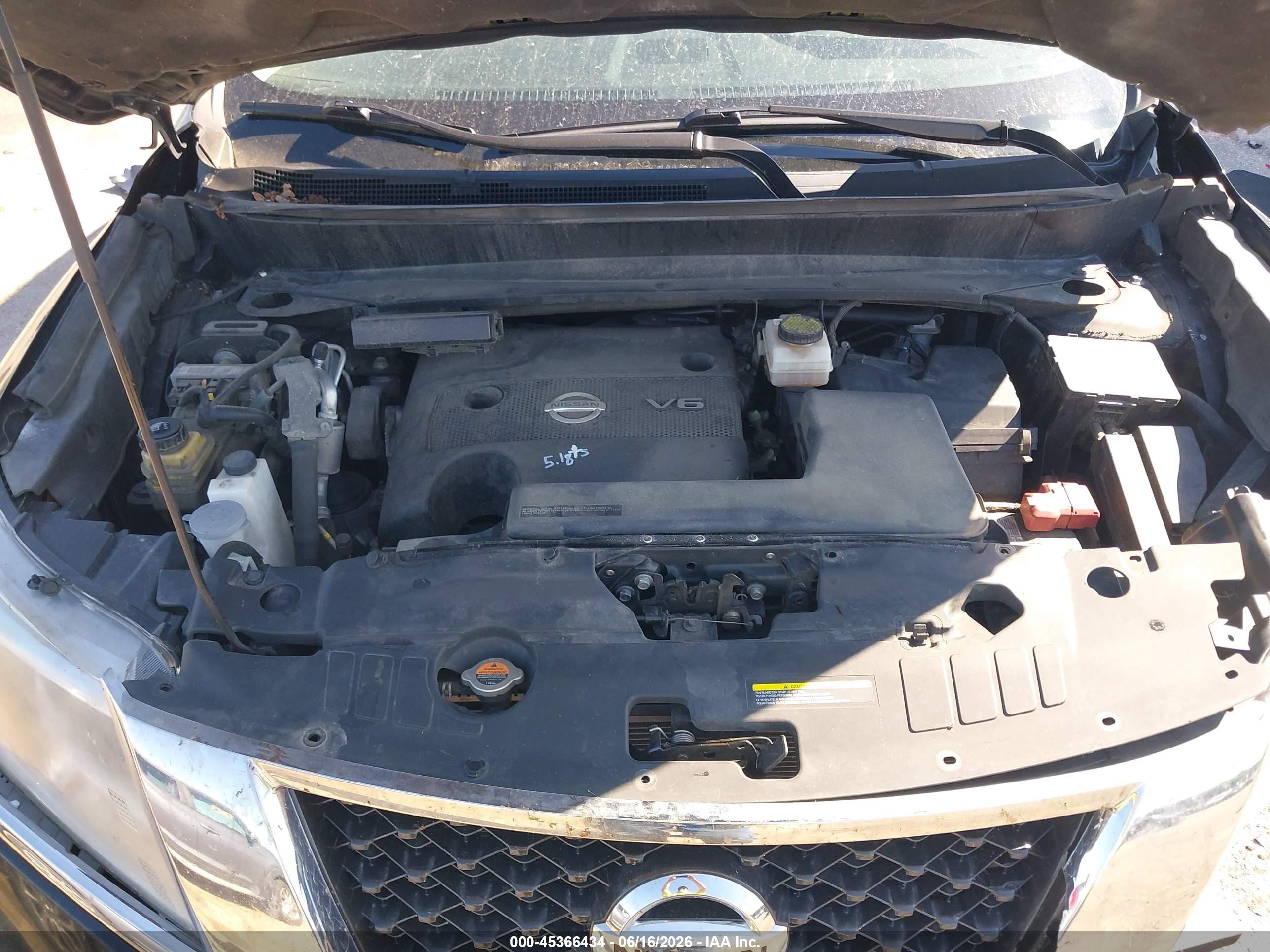 2015 Nissan Pathfinder Sl Black vin: 5N1AR2MM5FC604777