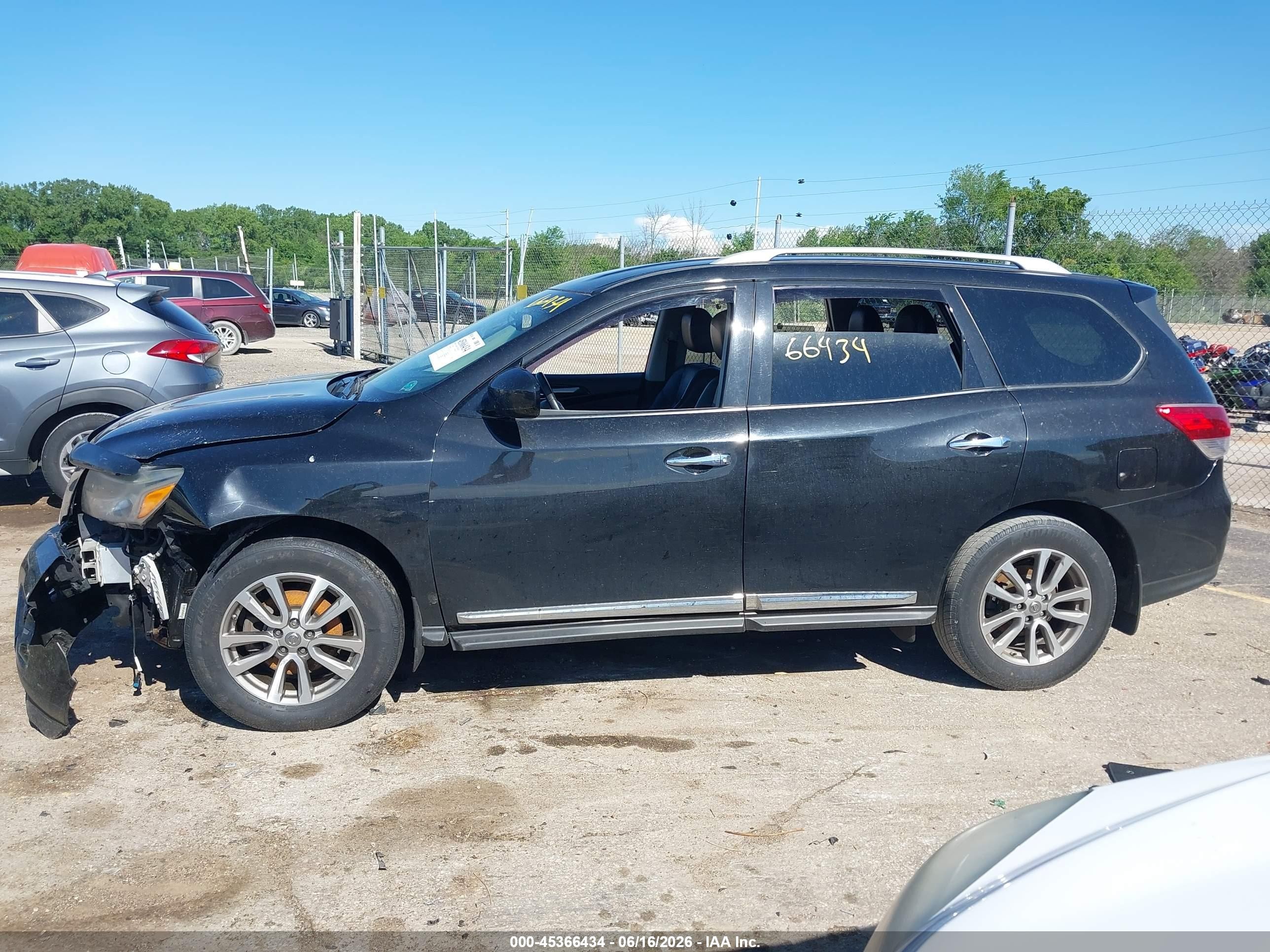 2015 Nissan Pathfinder Sl Black vin: 5N1AR2MM5FC604777