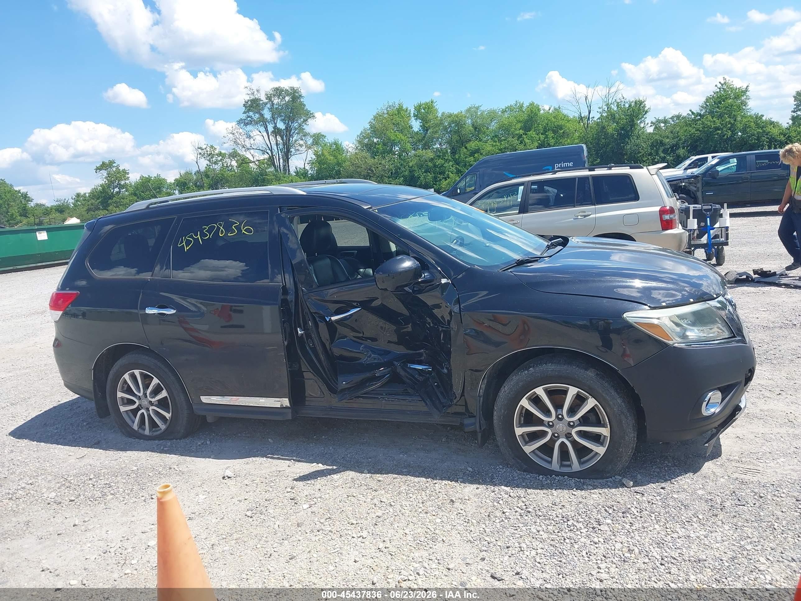 2015 Nissan Pathfinder Sl Black vin: 5N1AR2MM5FC608120