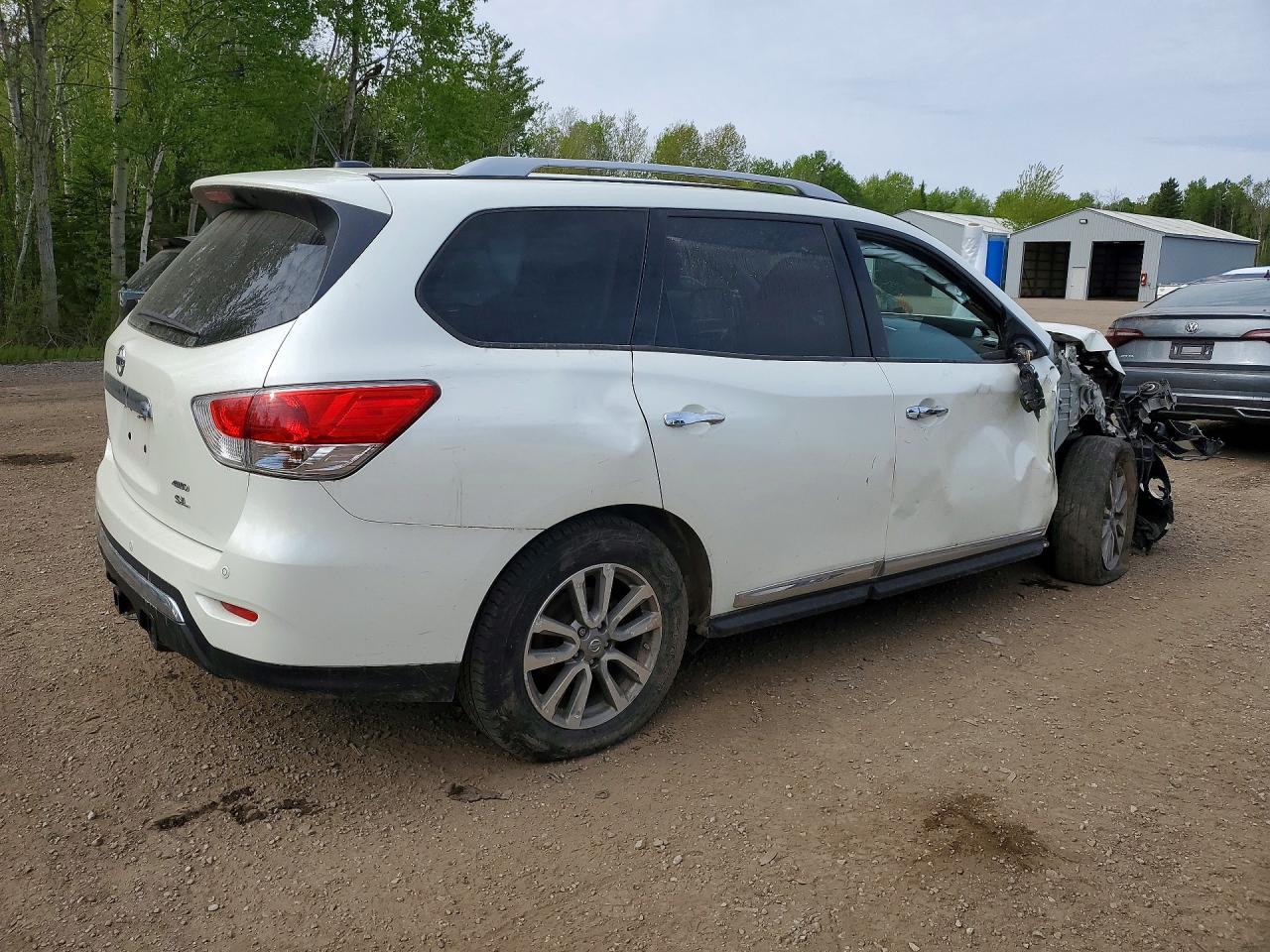 2015 Nissan Pathfinder S White vin: 5N1AR2MM5FC620445