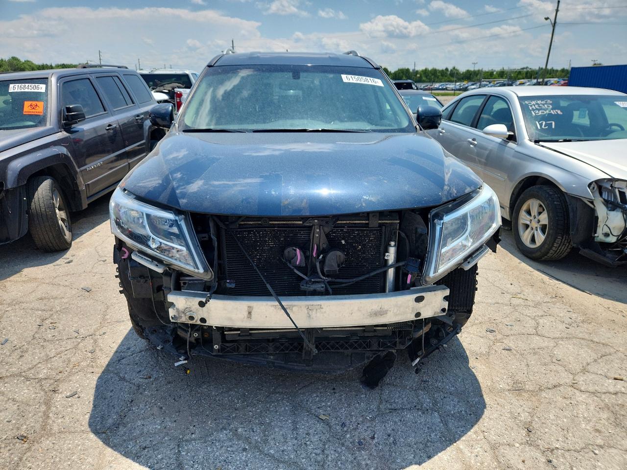 2015 Nissan Pathfinder Sl Blue vin: 5N1AR2MM5FC632806