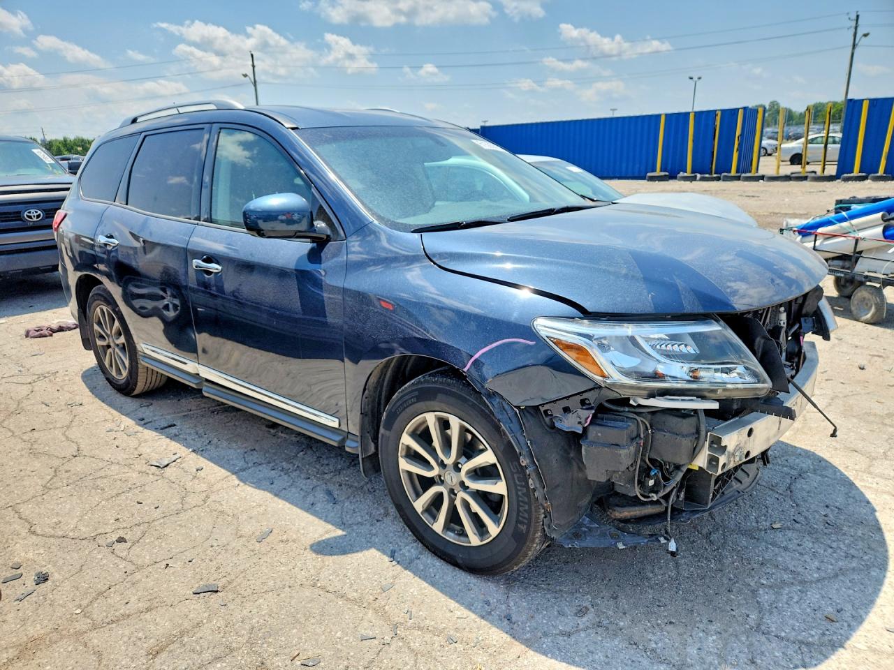 2015 Nissan Pathfinder Sl Blue vin: 5N1AR2MM5FC632806