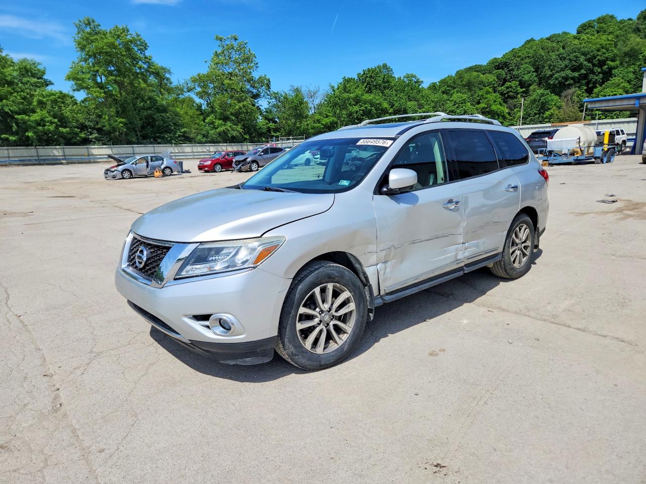 2015 Nissan Pathfinder Sl Silver vin: 5N1AR2MM5FC638377