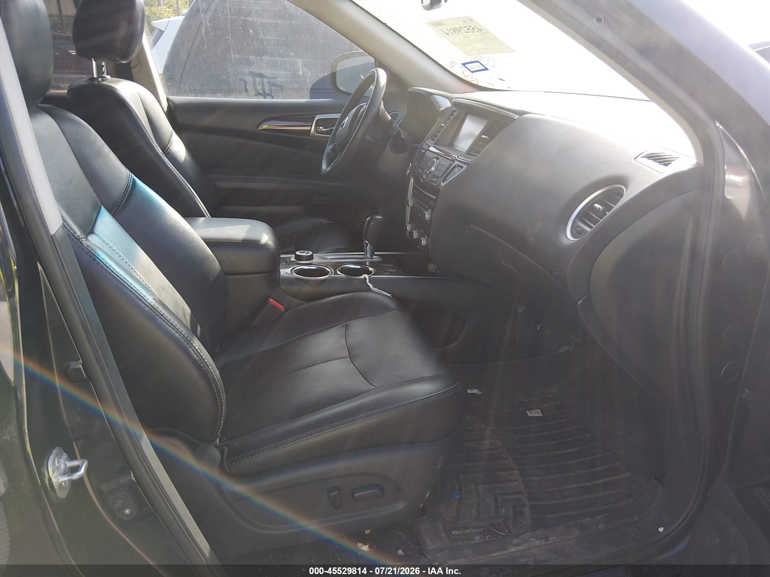 2015 Nissan Pathfinder Sl Black vin: 5N1AR2MM5FC717354