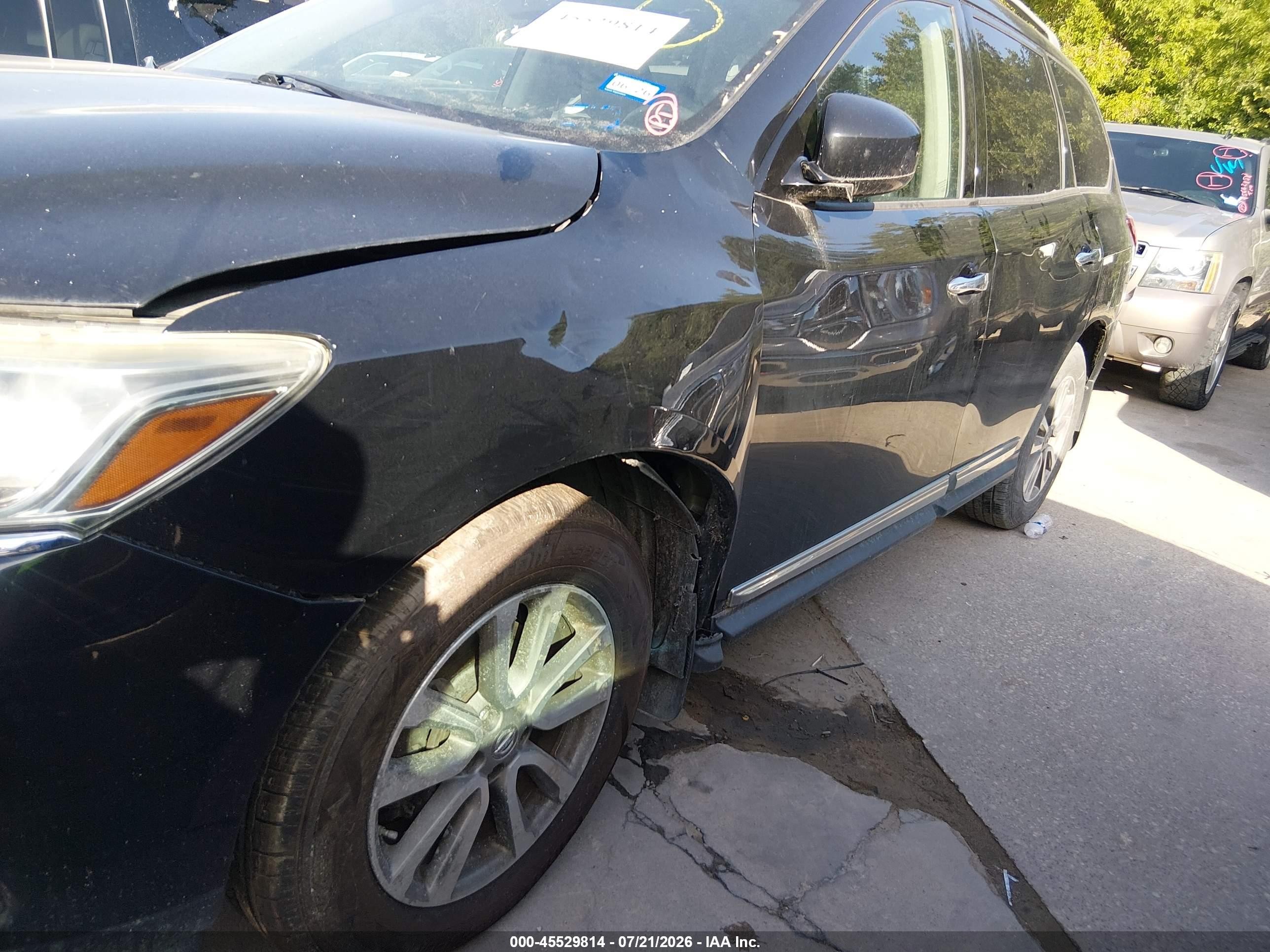 2015 Nissan Pathfinder Sl Black vin: 5N1AR2MM5FC717354