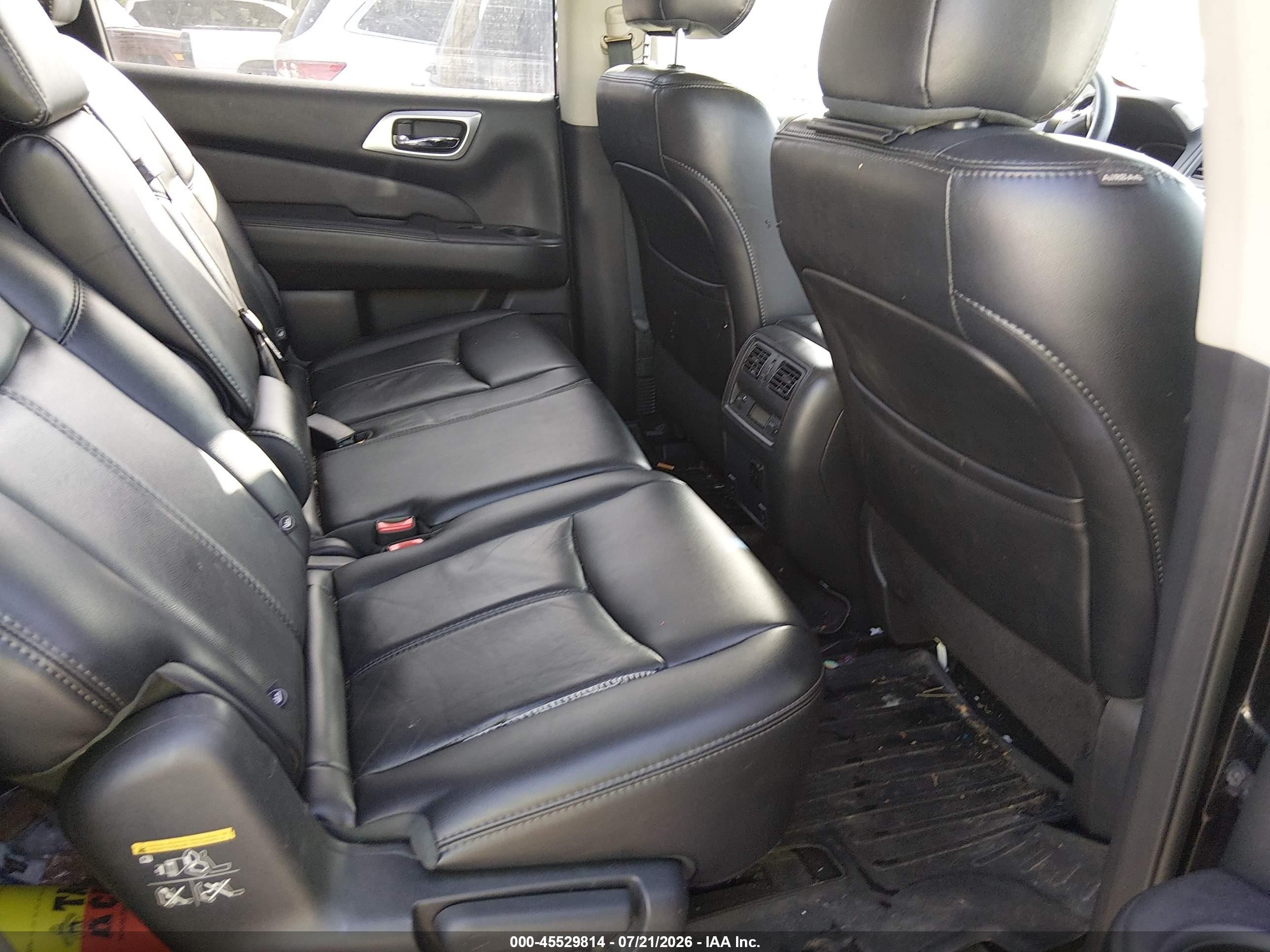 2015 Nissan Pathfinder Sl Black vin: 5N1AR2MM5FC717354