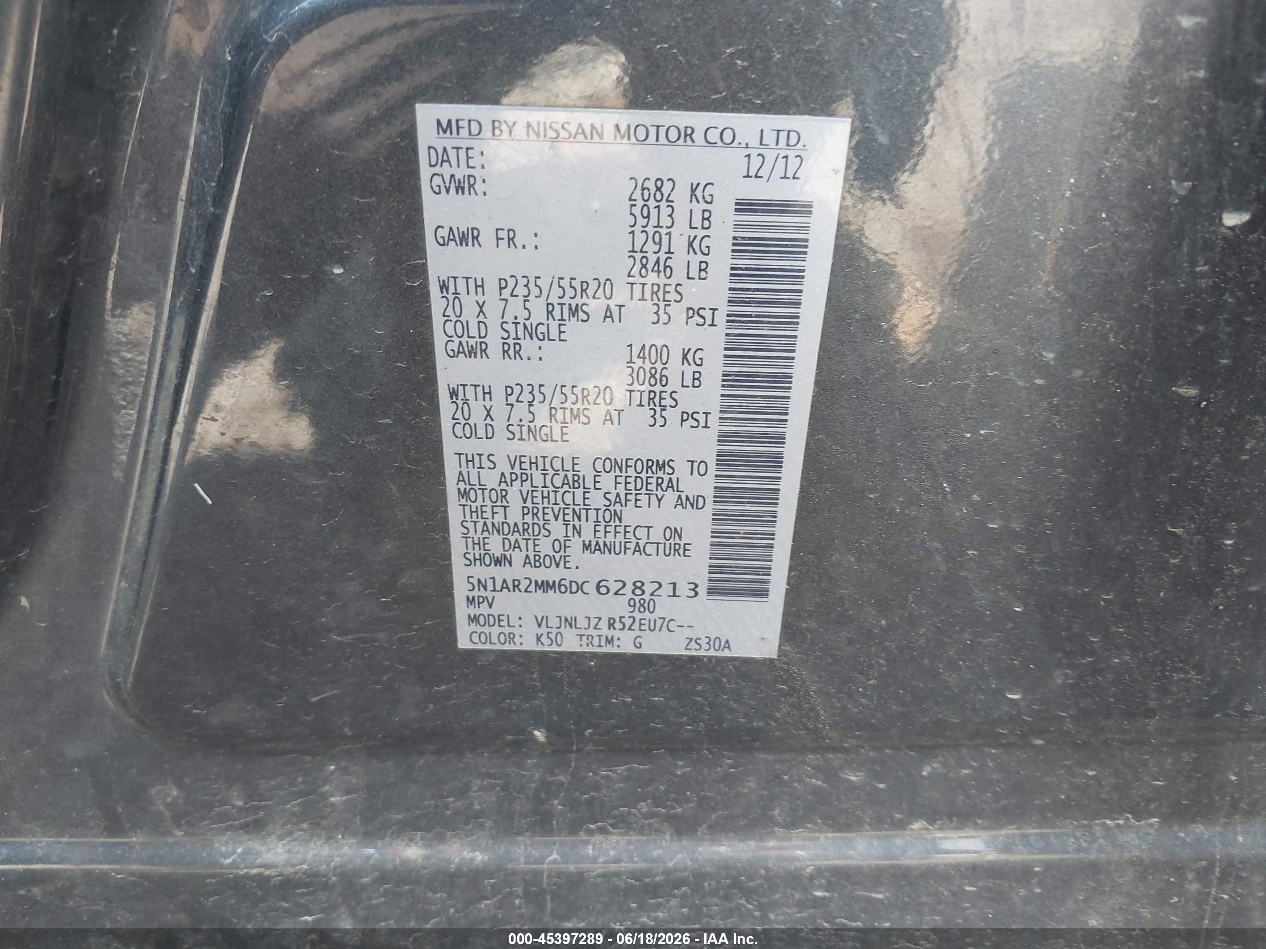 2013 Nissan Pathfinder Platinum Gray vin: 5N1AR2MM6DC628213
