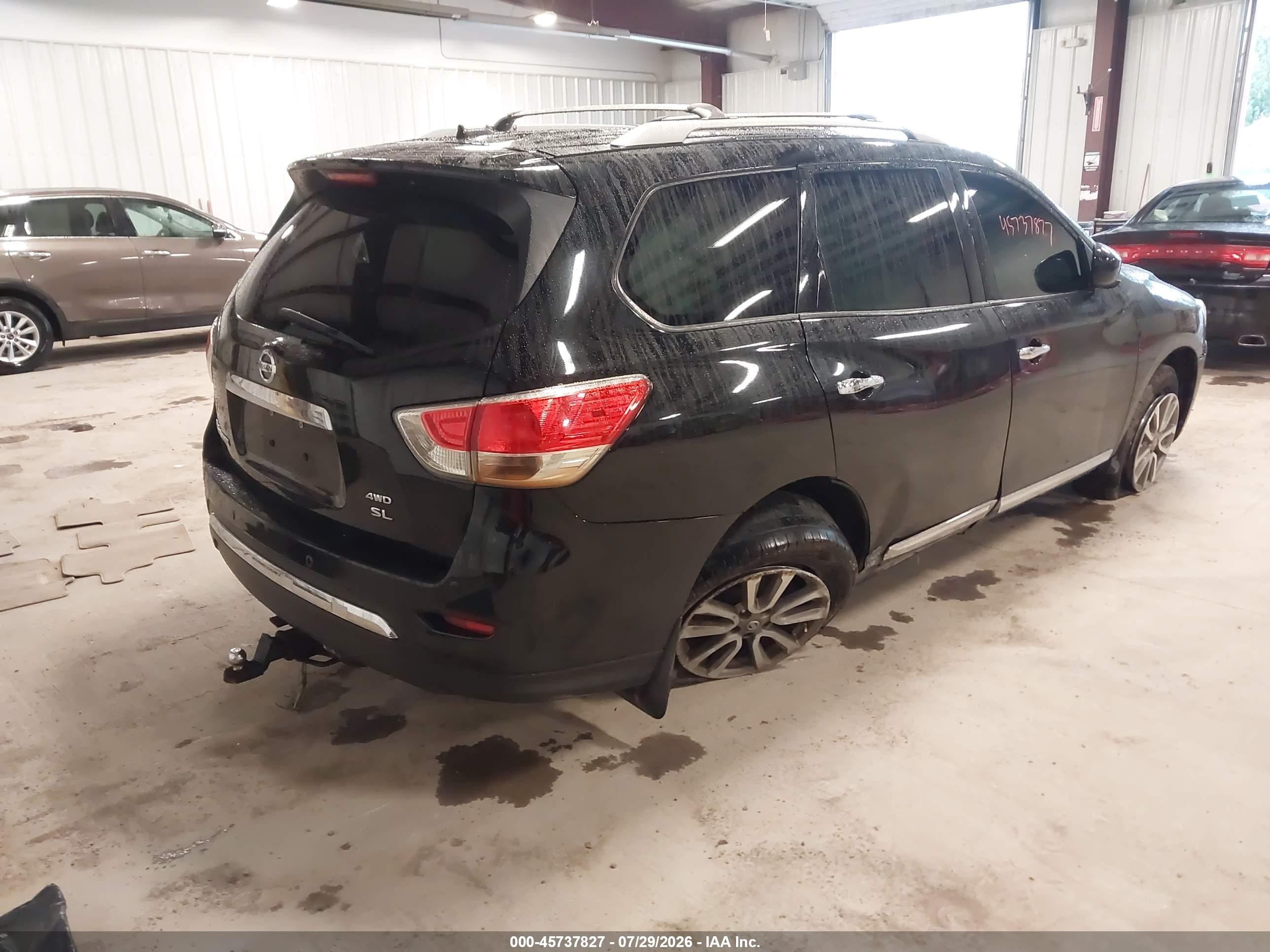 2013 Nissan Pathfinder Sl Black vin: 5N1AR2MM6DC629944