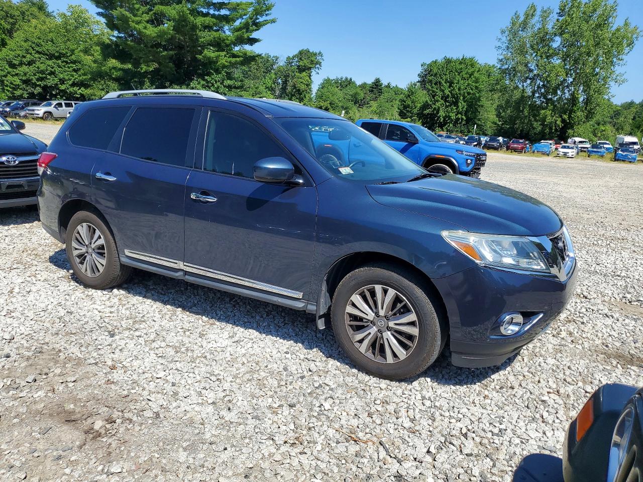 2013 Nissan Pathfinder S Blue vin: 5N1AR2MM6DC644279