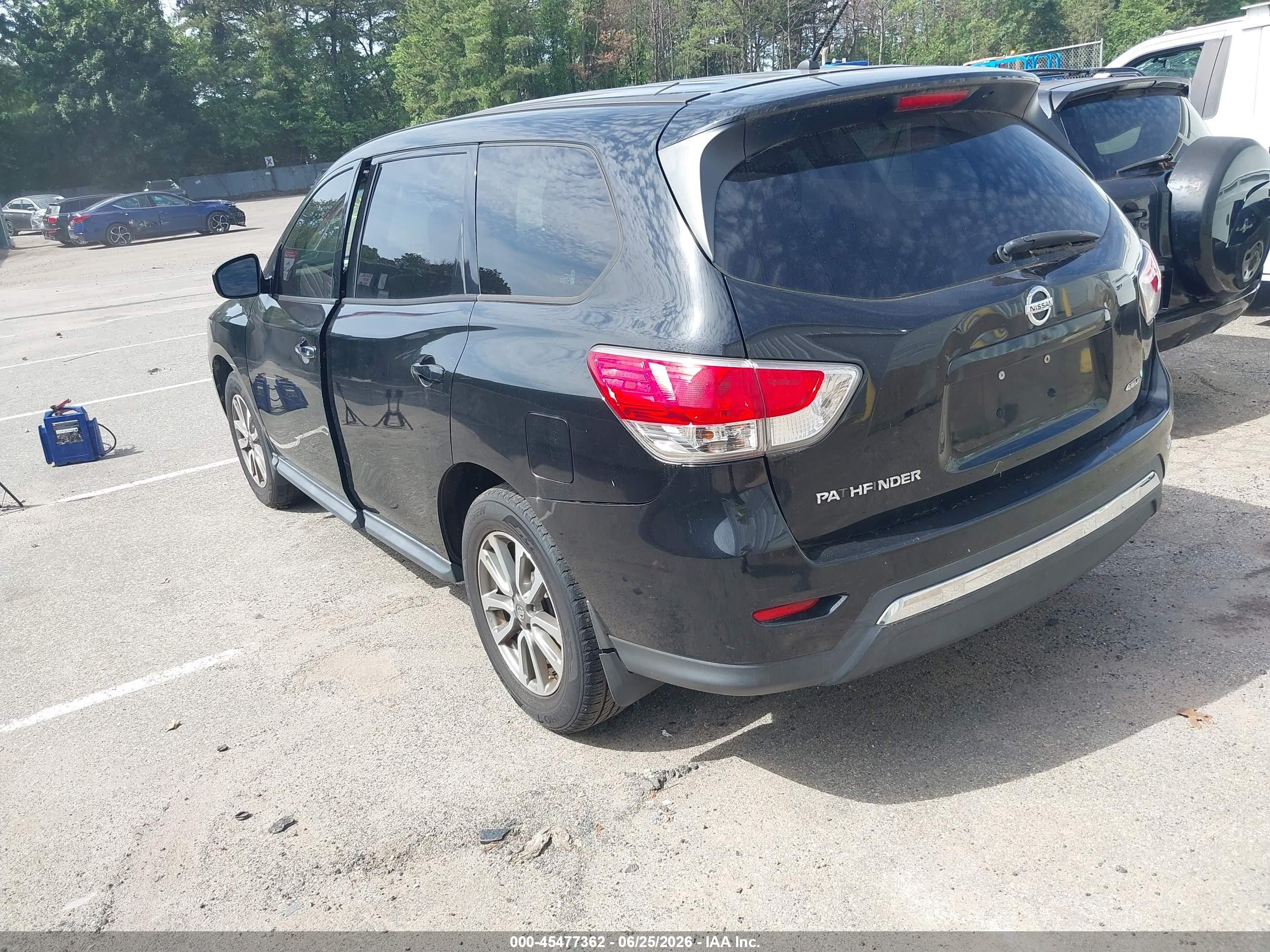 2013 Nissan Pathfinder S Black vin: 5N1AR2MM6DC671742