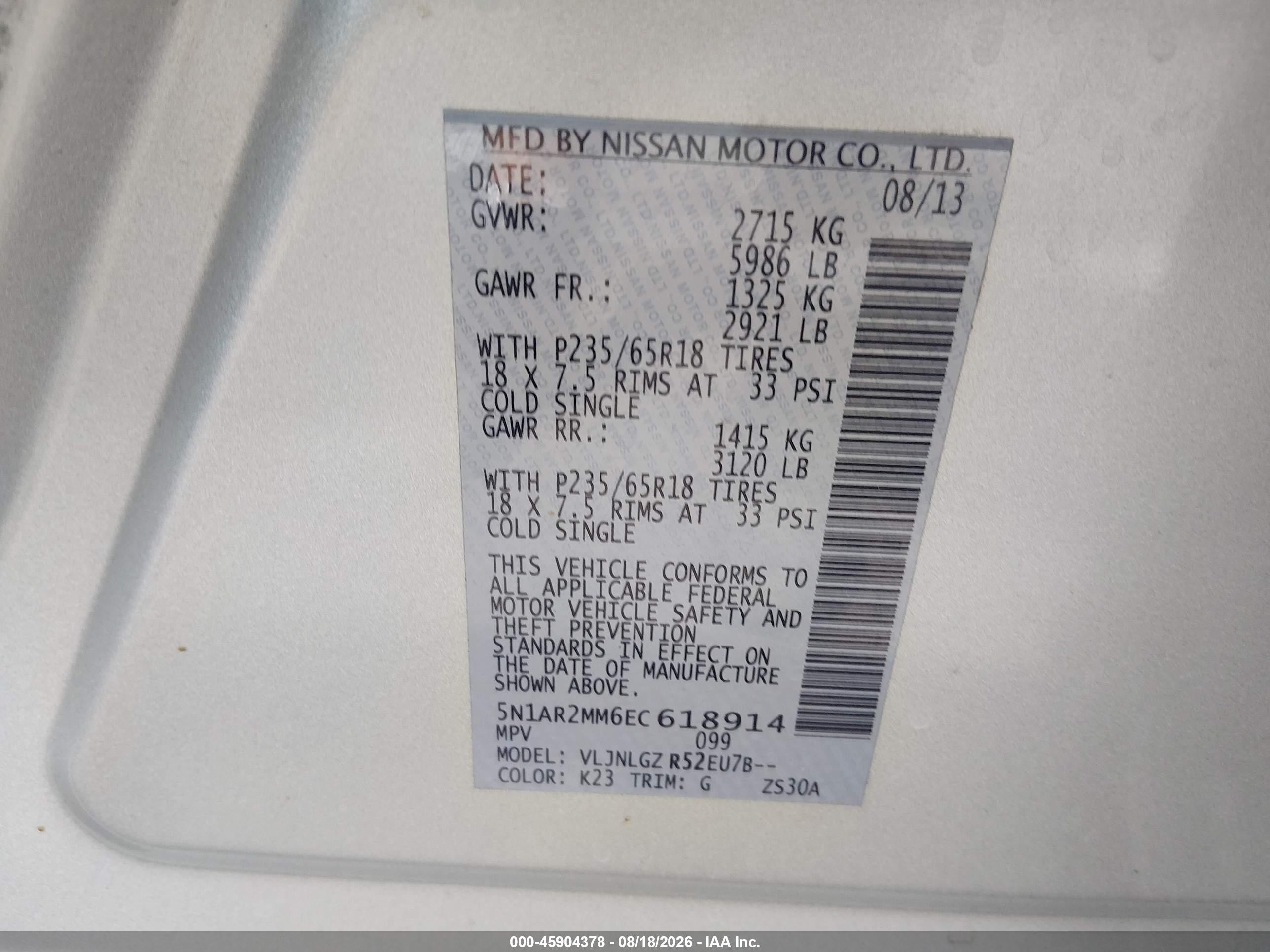 2014 Nissan Pathfinder Sl Серебряный vin: 5N1AR2MM6EC618914