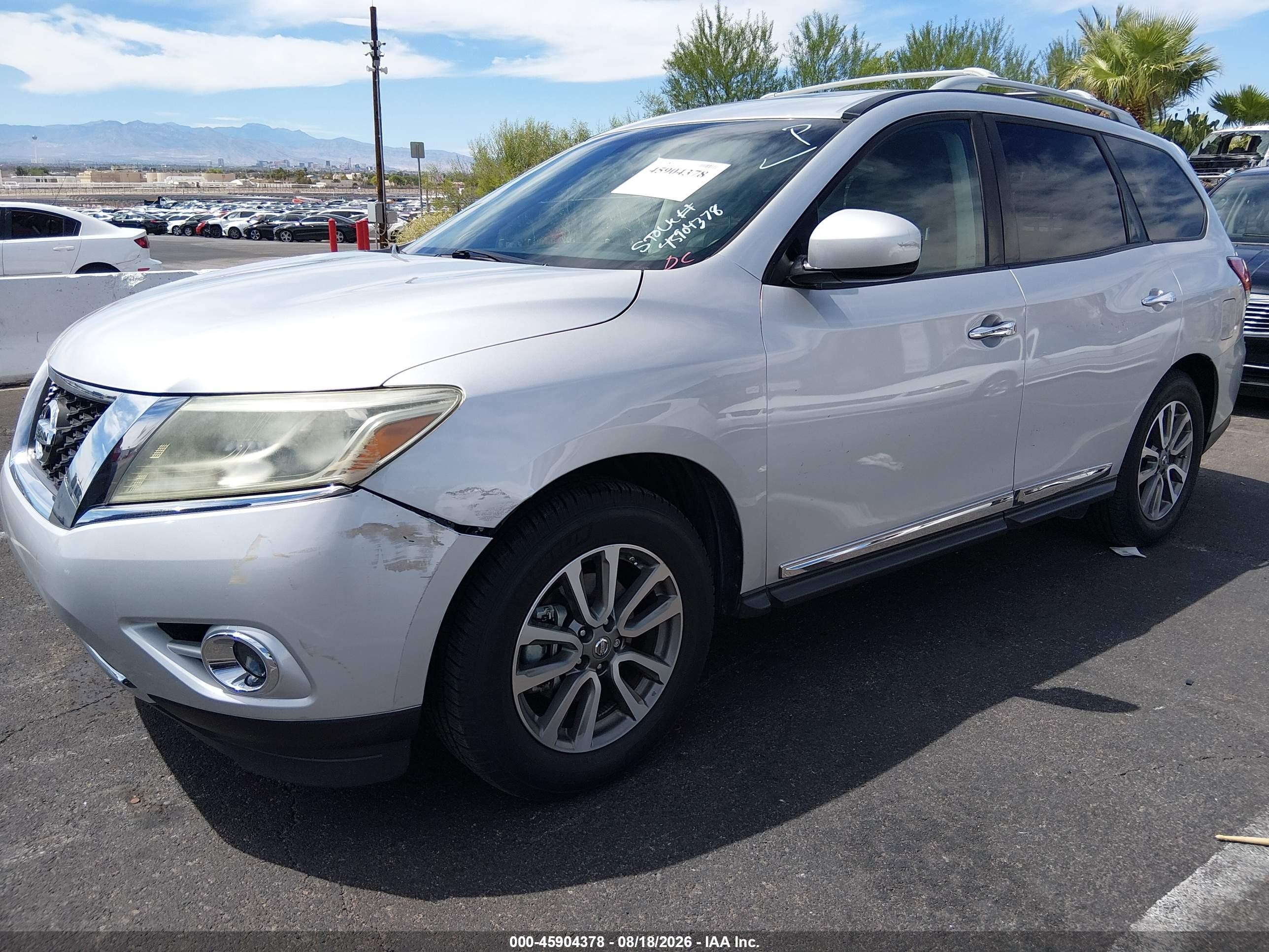 2014 Nissan Pathfinder Sl Серебряный vin: 5N1AR2MM6EC618914