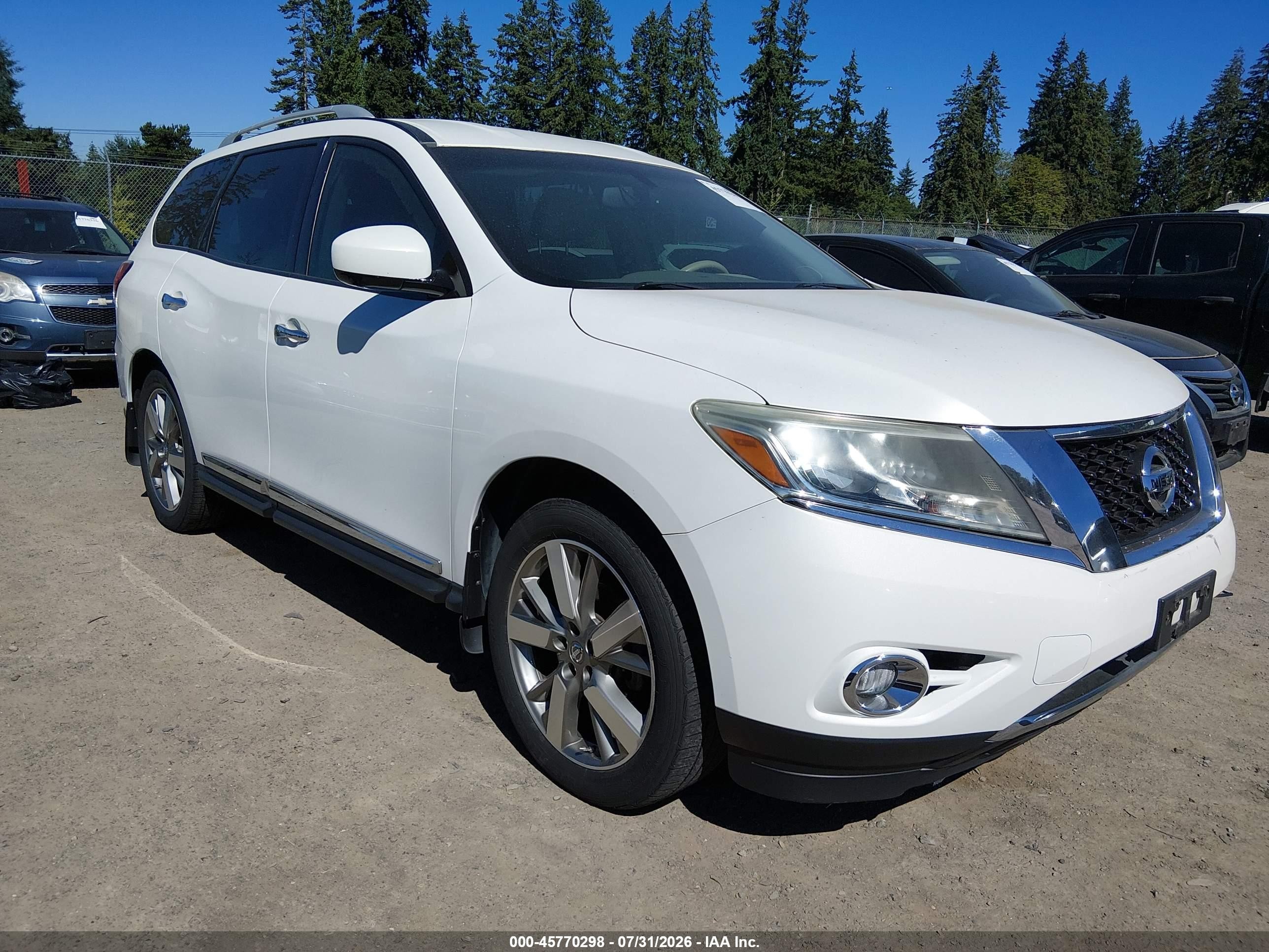 2014 Nissan Pathfinder Platinum/s/sl/sv Белый vin: 5N1AR2MM6EC630982