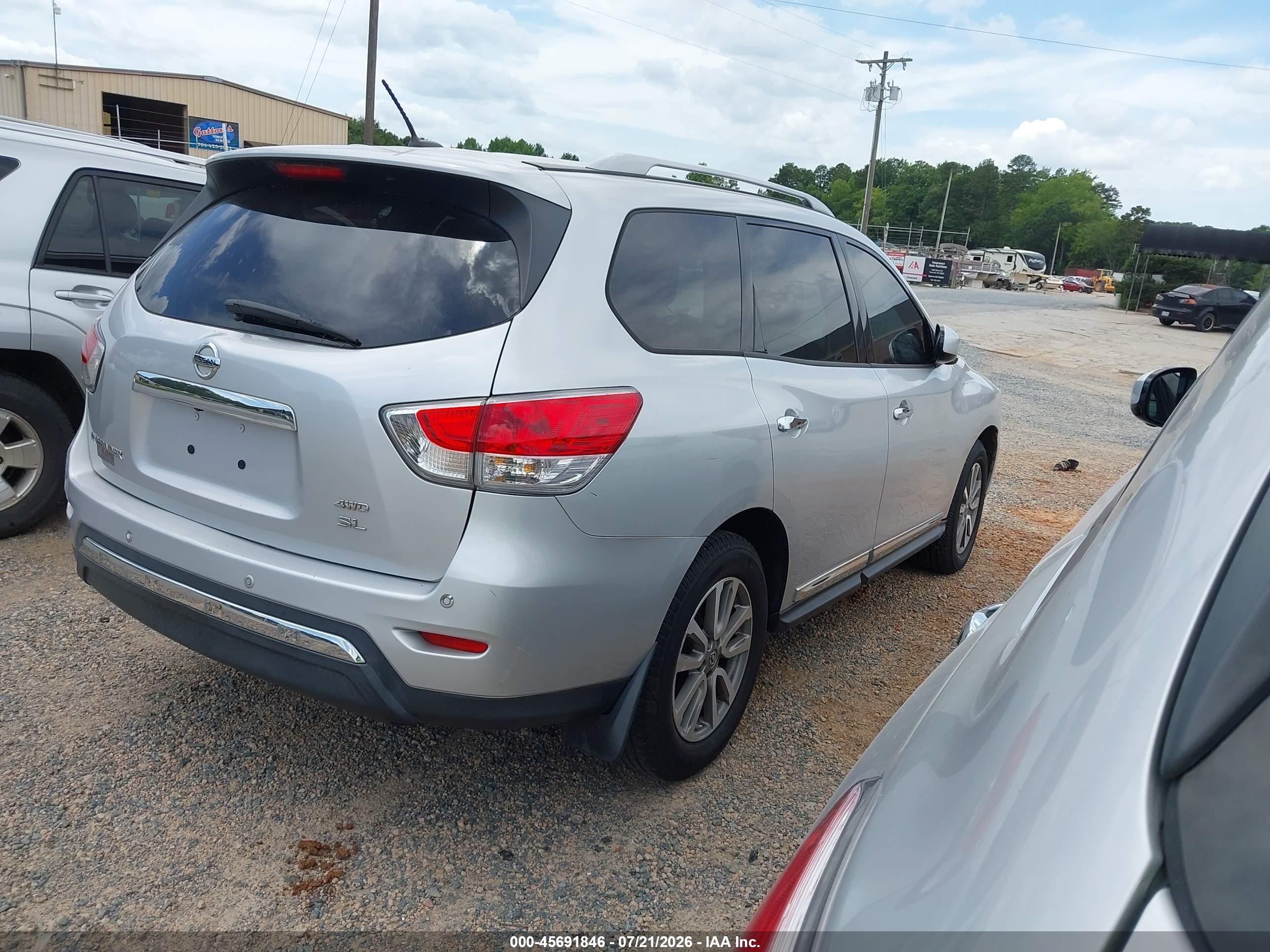 2014 Nissan Pathfinder Sl Silver vin: 5N1AR2MM6EC652433