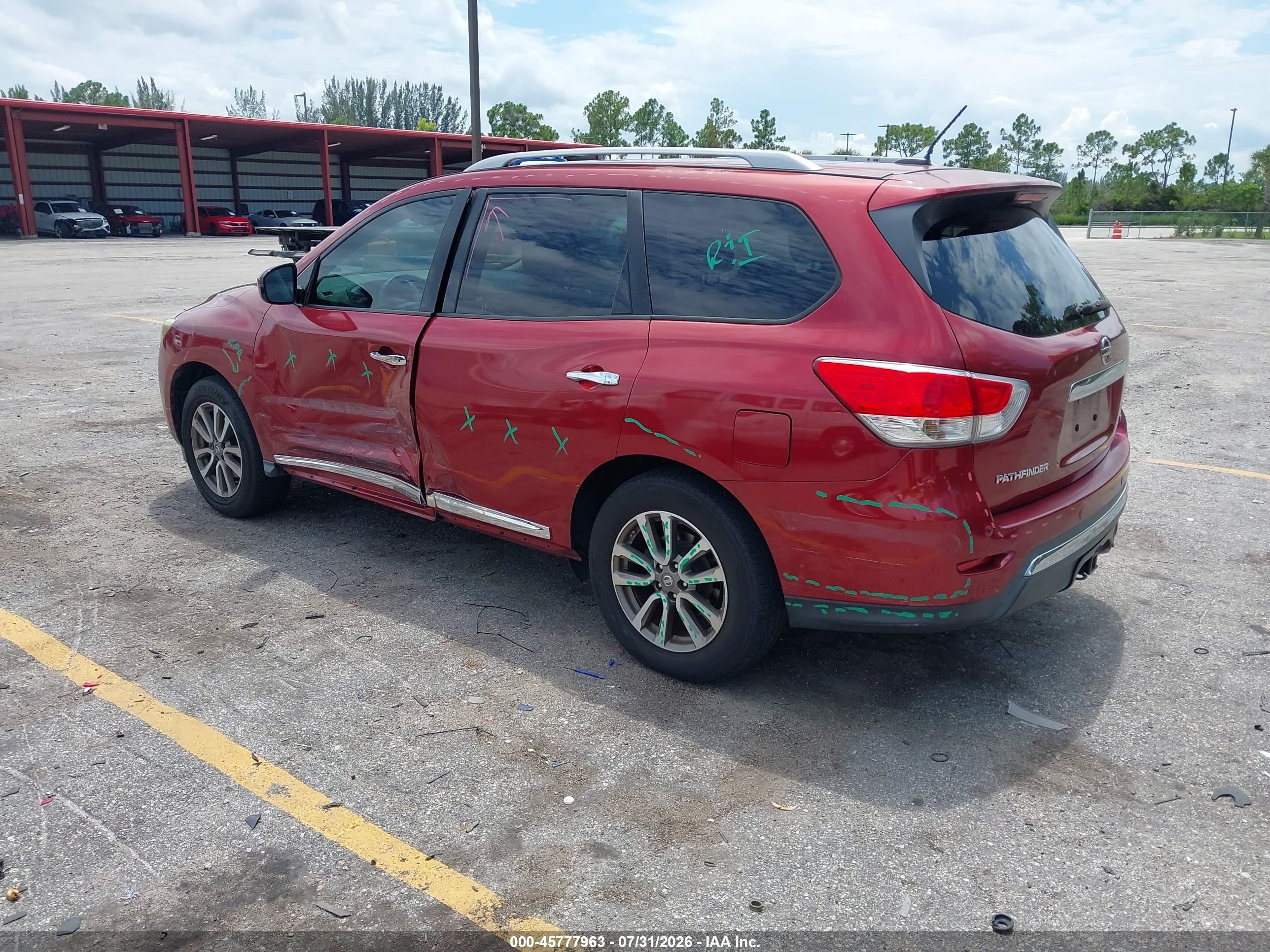 2014 Nissan Pathfinder Platinum/s/sl/sv Red vin: 5N1AR2MM6EC664906