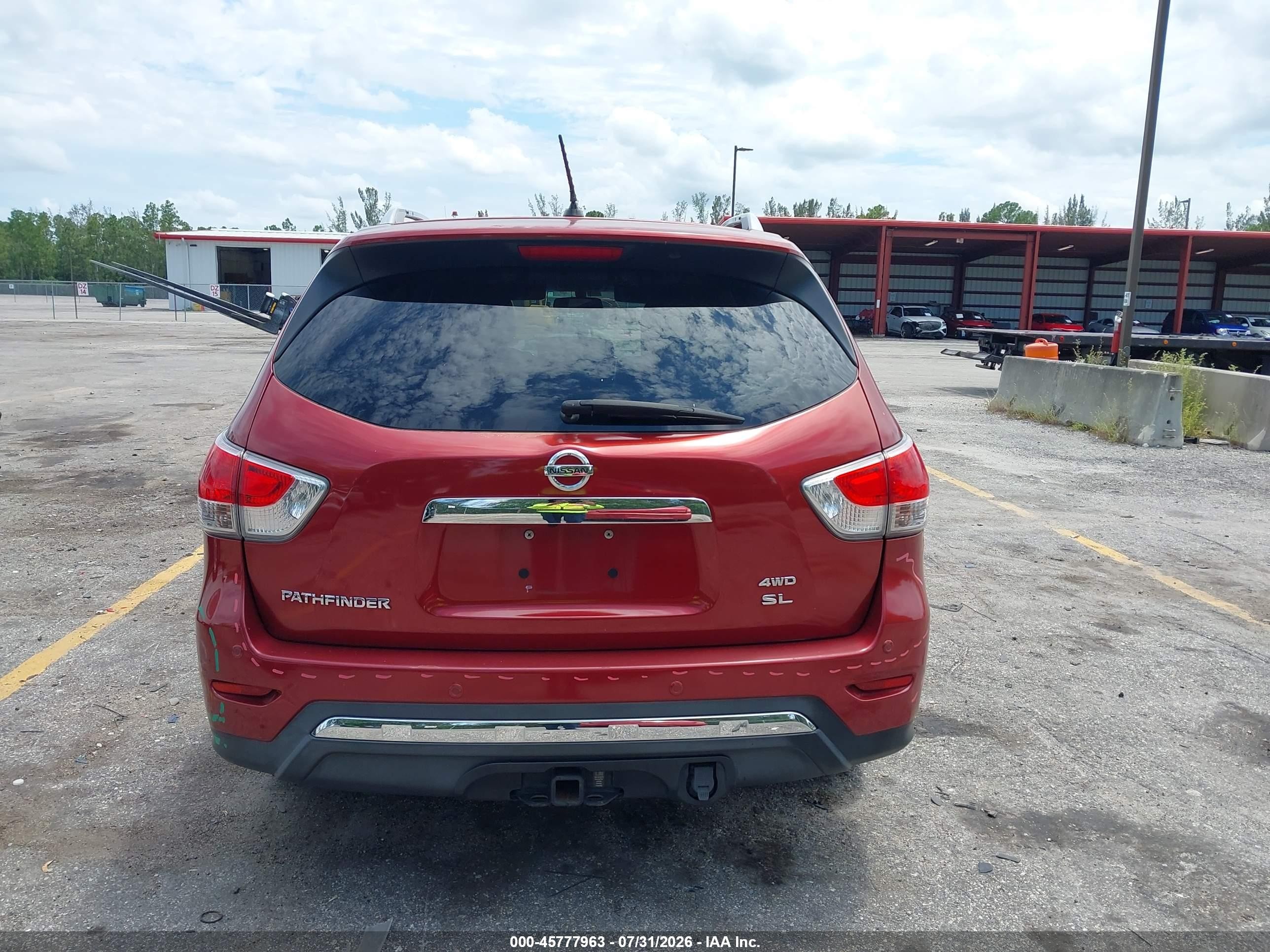 2014 Nissan Pathfinder Platinum/s/sl/sv Red vin: 5N1AR2MM6EC664906