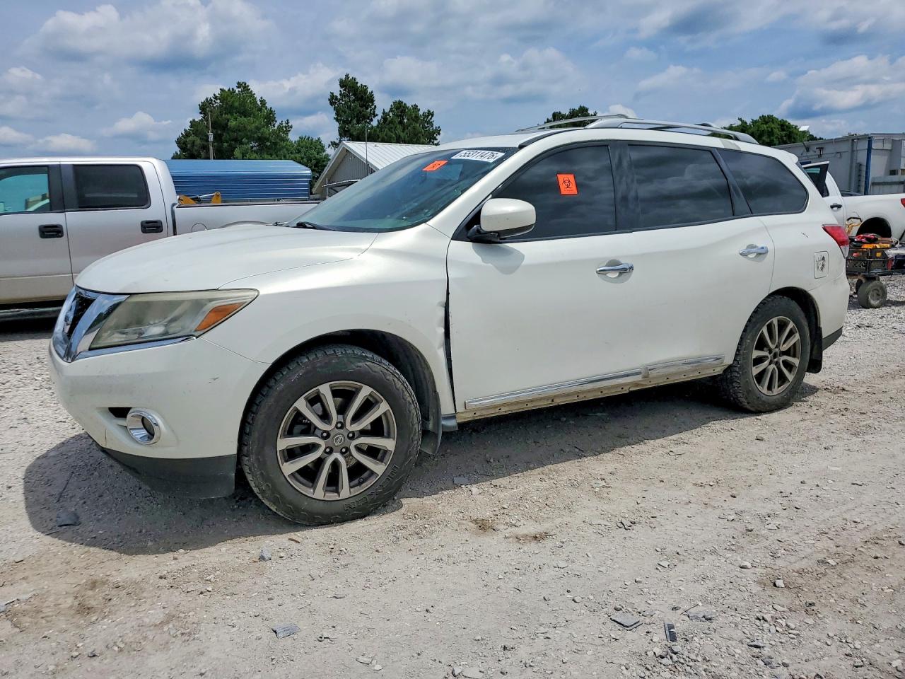 2014 Nissan Pathfinder Sl White vin: 5N1AR2MM6EC686534