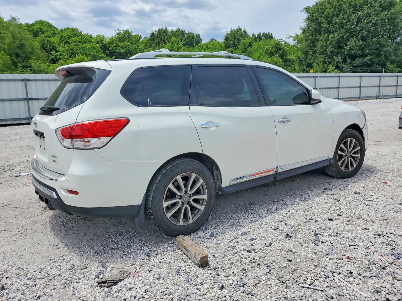 2014 Nissan Pathfinder Sl White vin: 5N1AR2MM6EC686534
