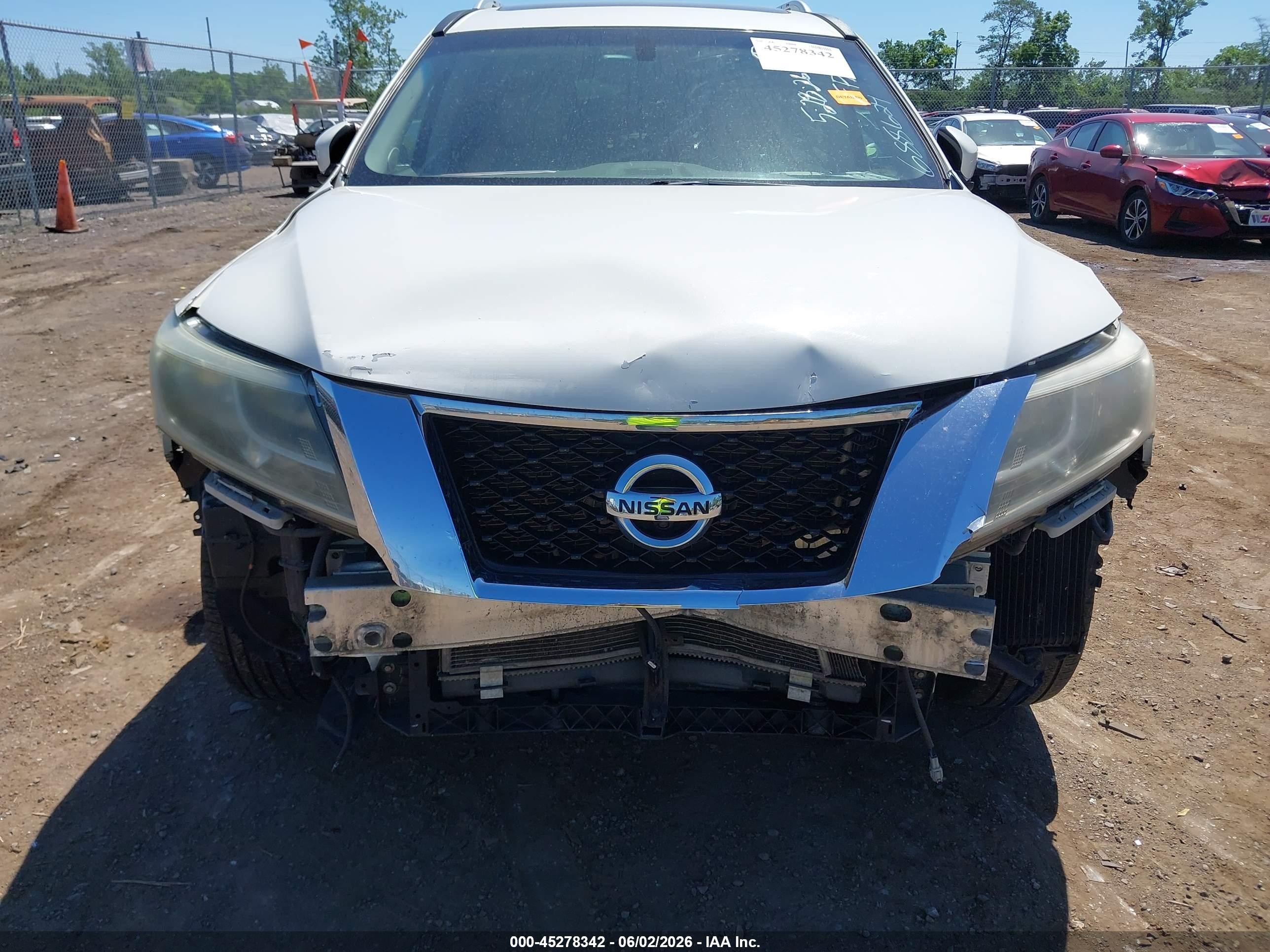 2014 Nissan Pathfinder Platinum White vin: 5N1AR2MM6EC688624