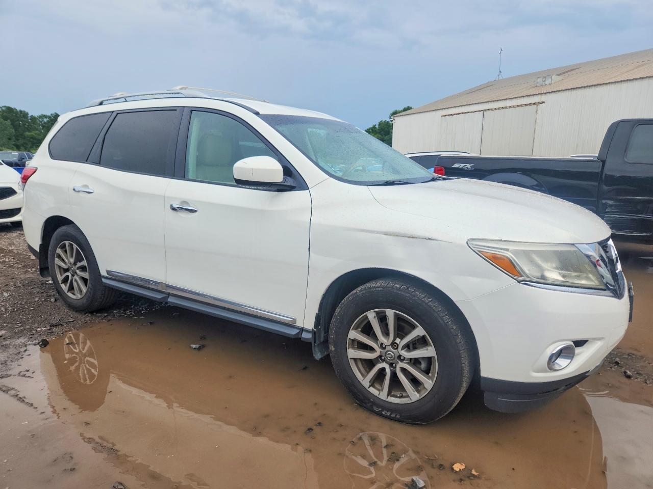 2014 Nissan Pathfinder Sl White vin: 5N1AR2MM6EC703042