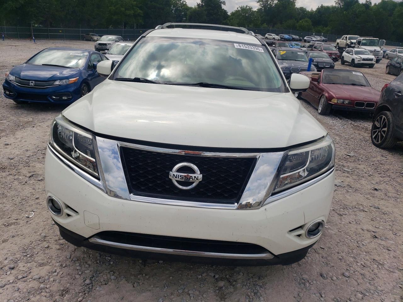 2014 Nissan Pathfinder S White vin: 5N1AR2MM6EC706331