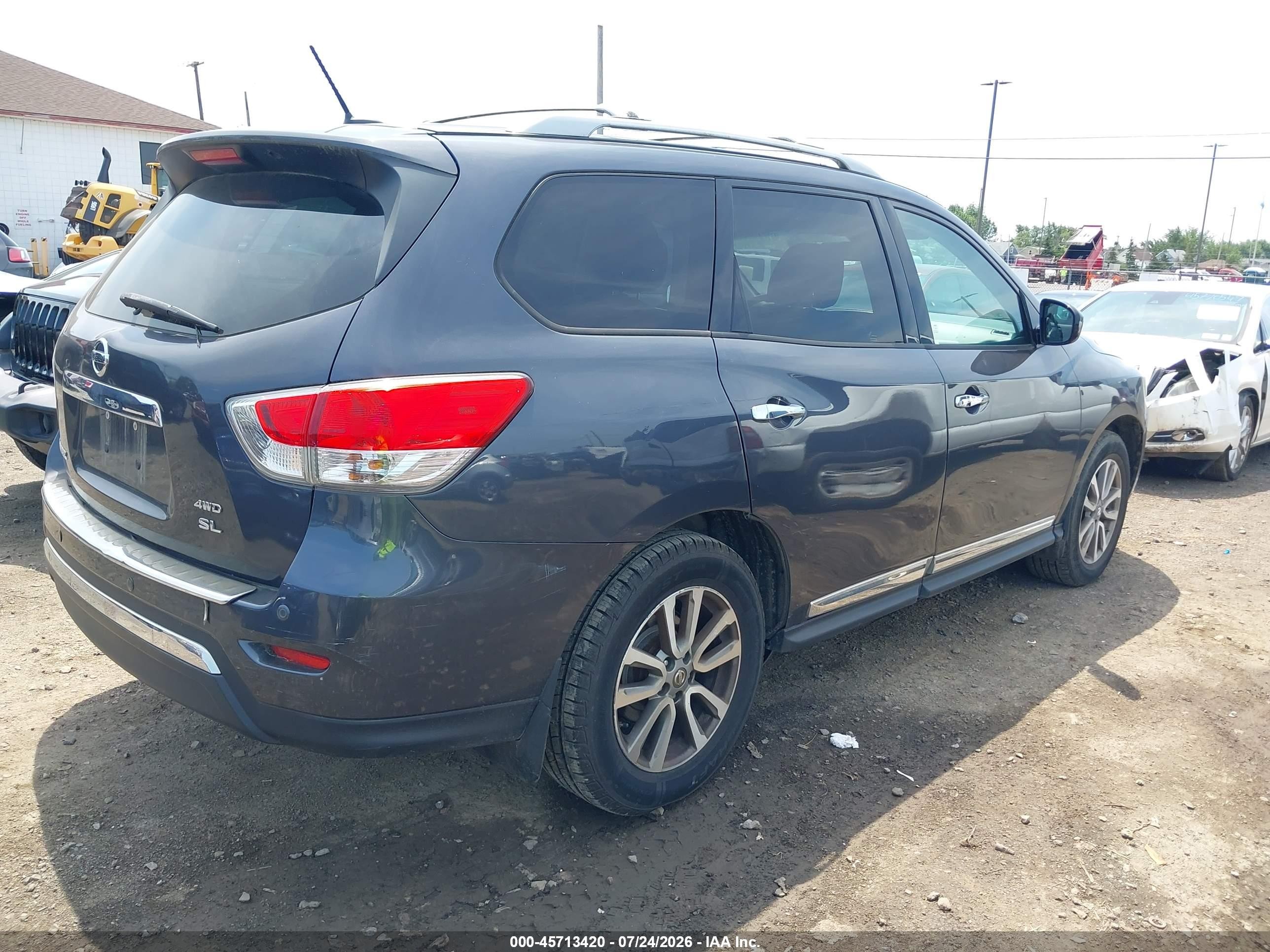2014 Nissan Pathfinder Sl Gray vin: 5N1AR2MM6EC721475