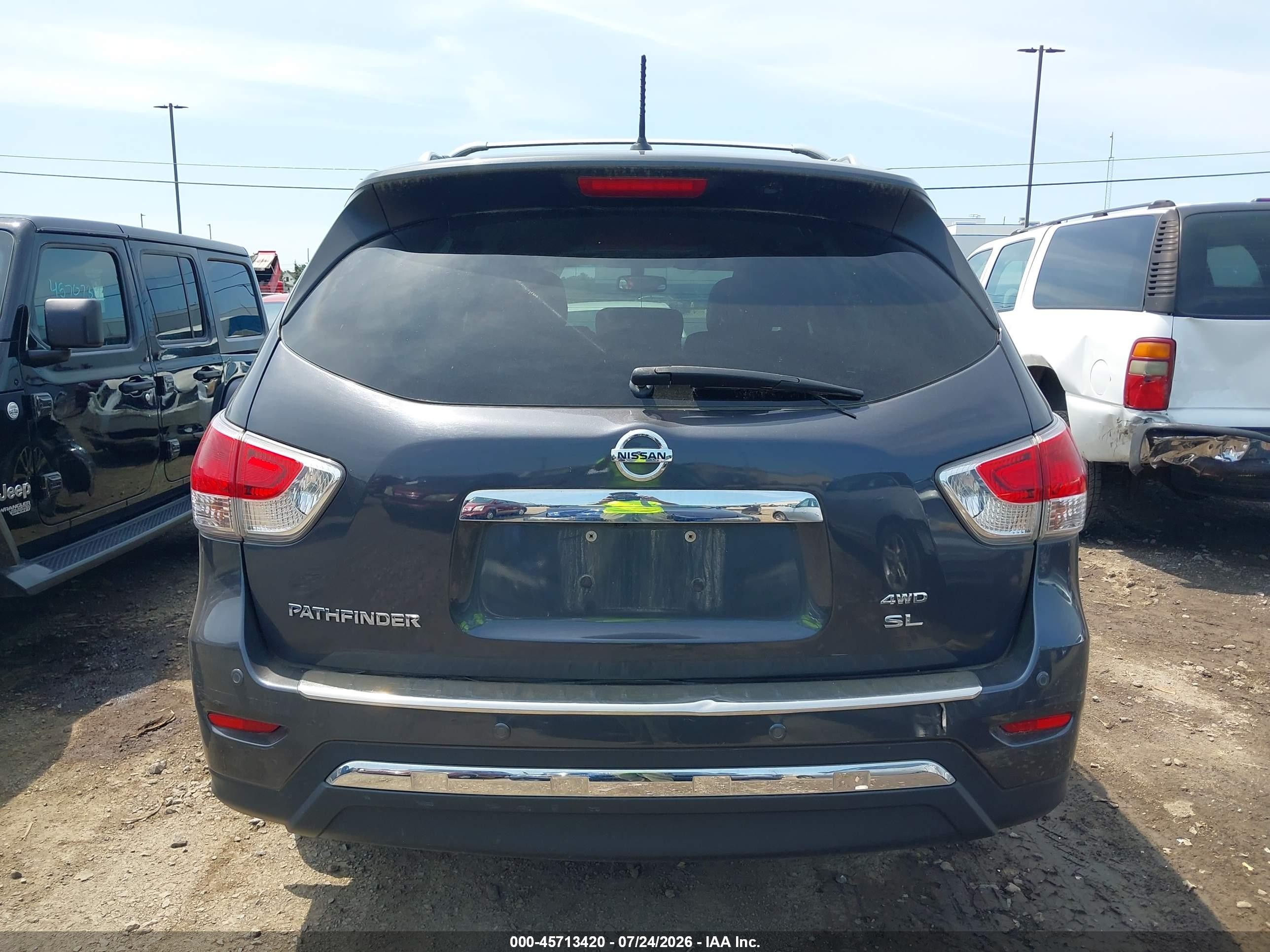 2014 Nissan Pathfinder Sl Gray vin: 5N1AR2MM6EC721475