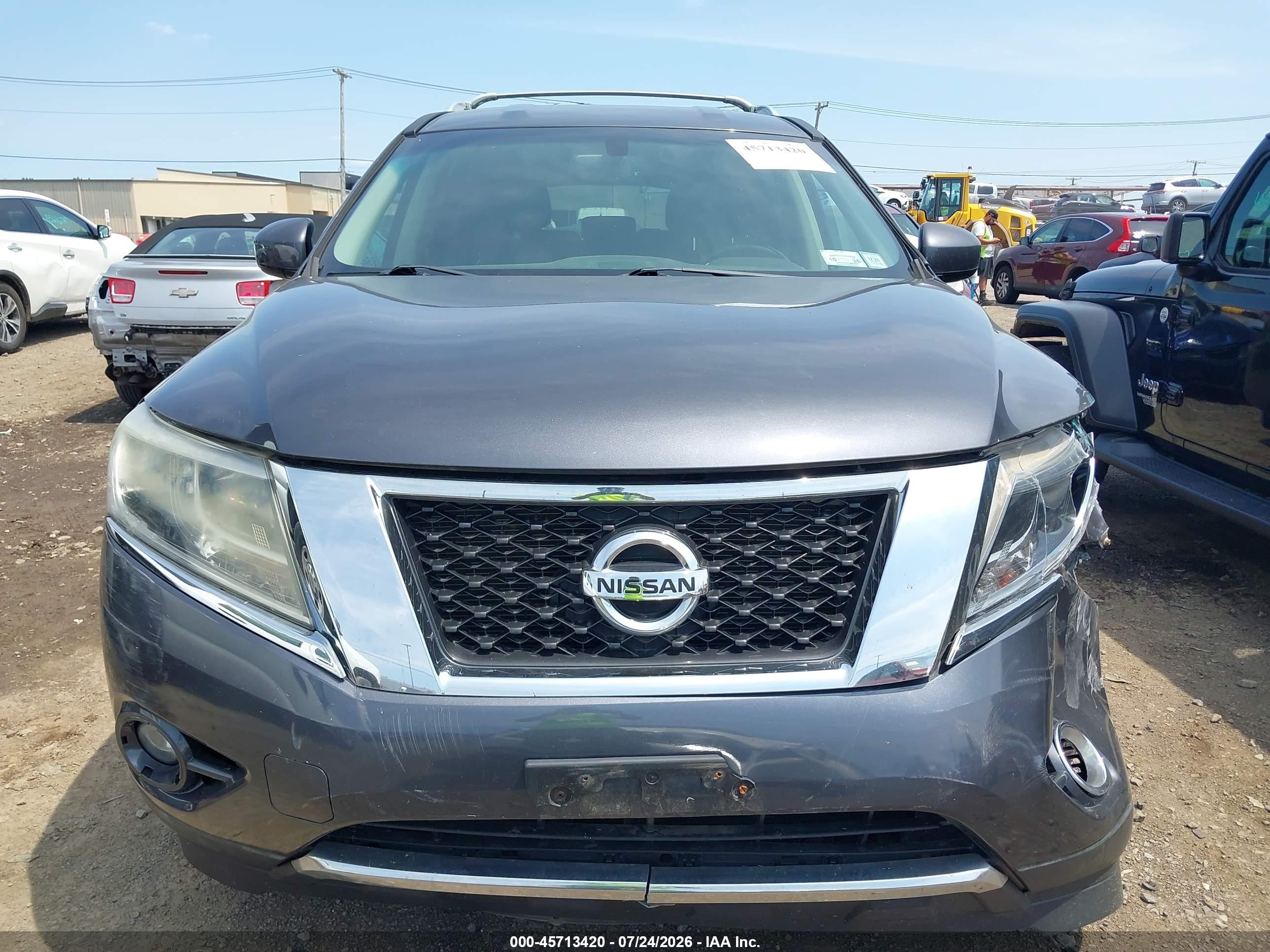 2014 Nissan Pathfinder Sl Gray vin: 5N1AR2MM6EC721475
