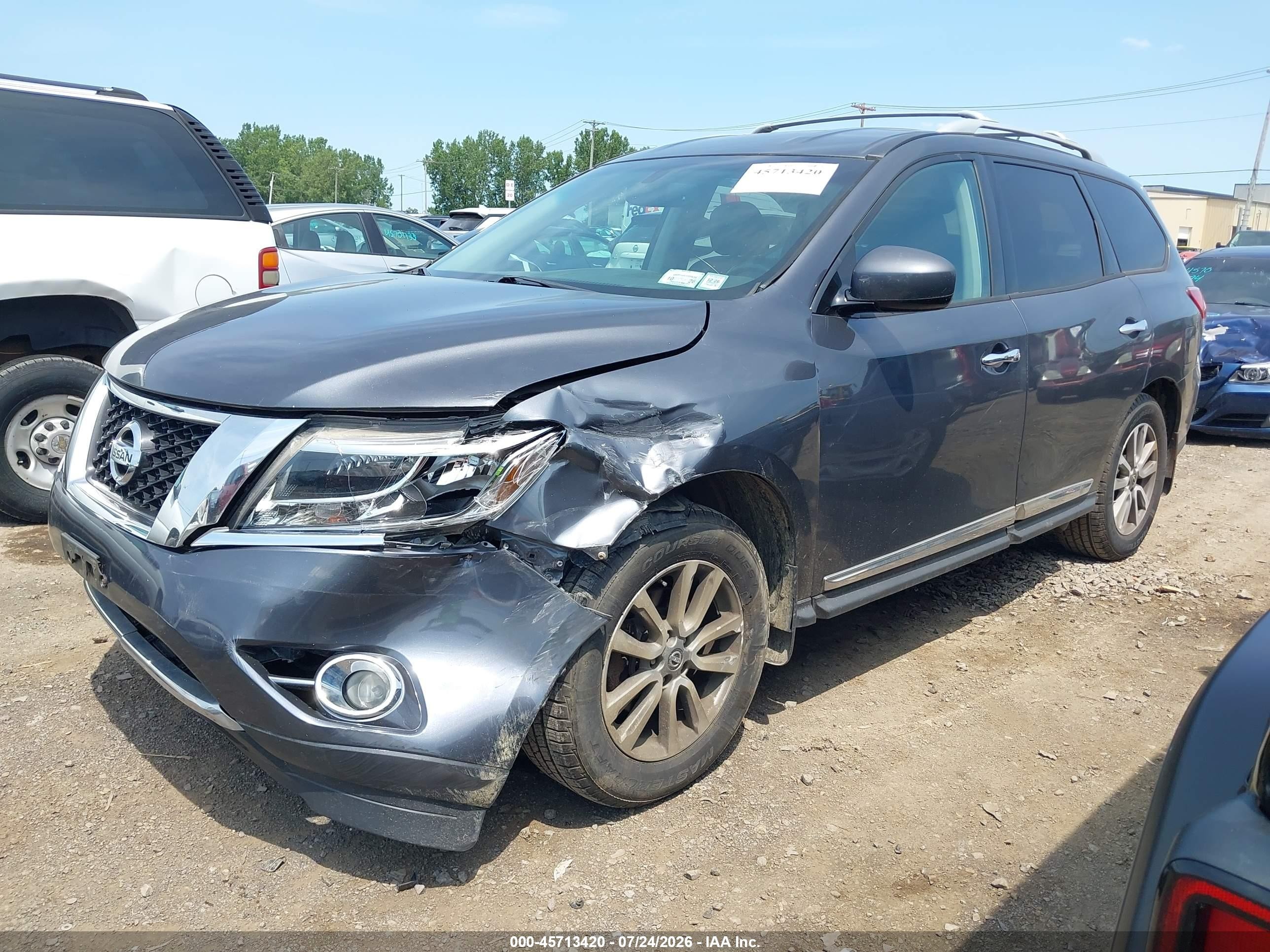 2014 Nissan Pathfinder Sl Gray vin: 5N1AR2MM6EC721475