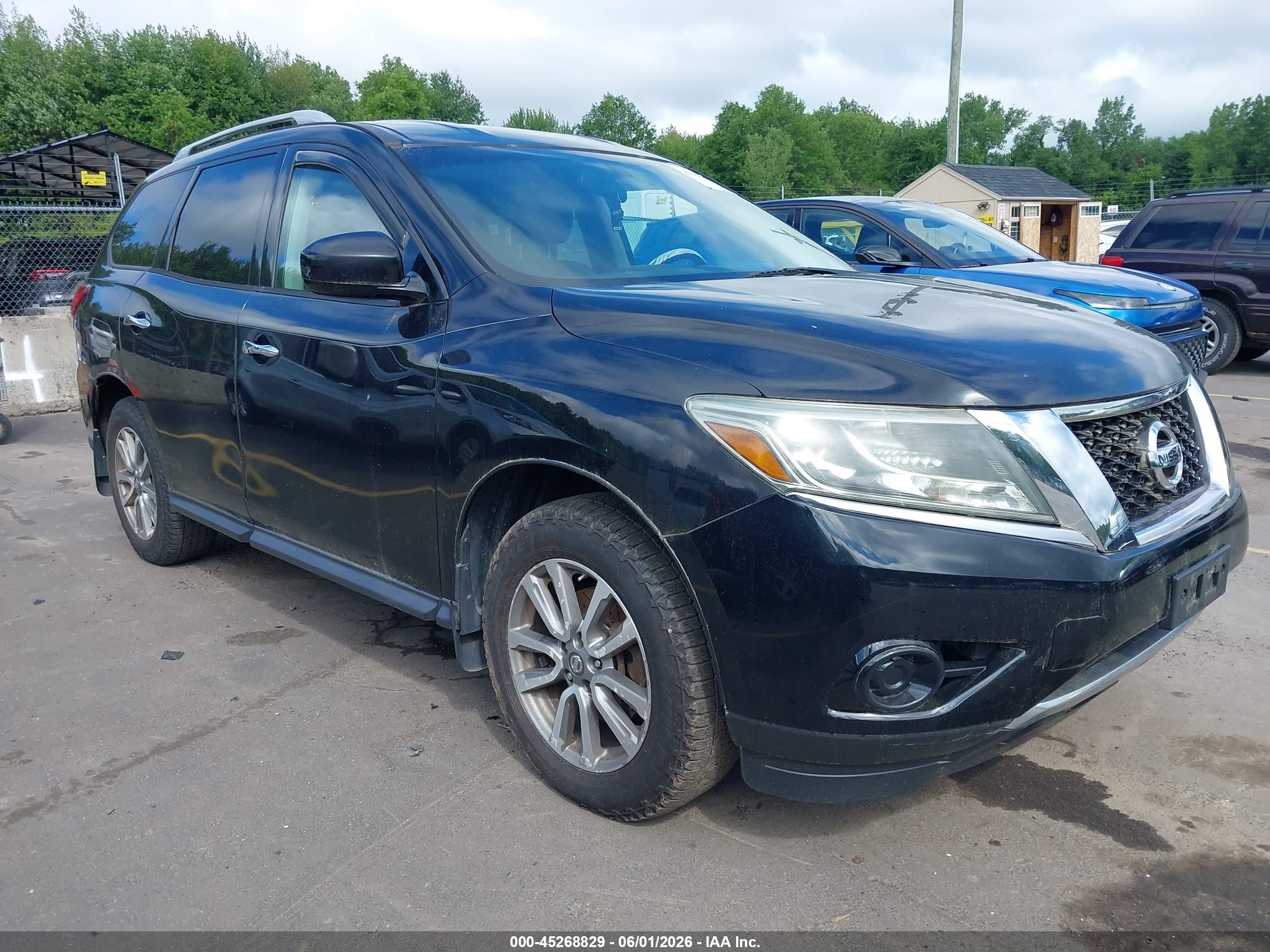 2014 Nissan Pathfinder Sv Black vin: 5N1AR2MM6EC723307