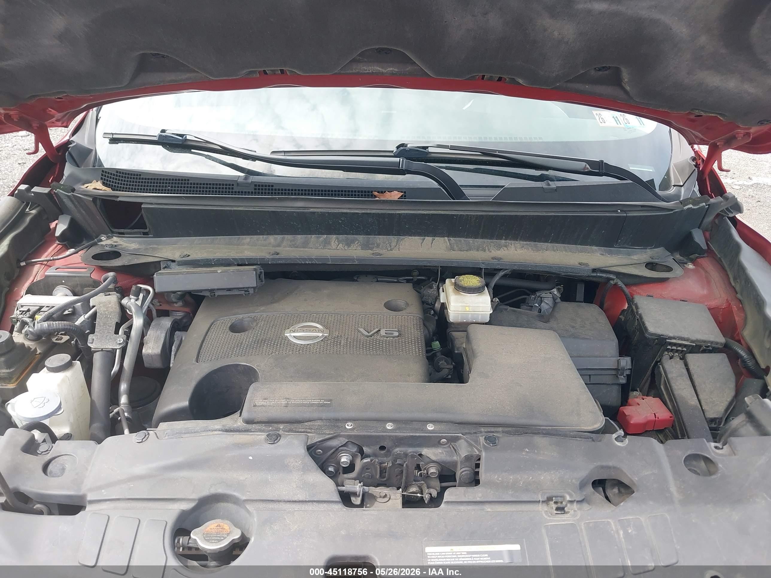 2014 Nissan Pathfinder Sl Red vin: 5N1AR2MM6EC730905