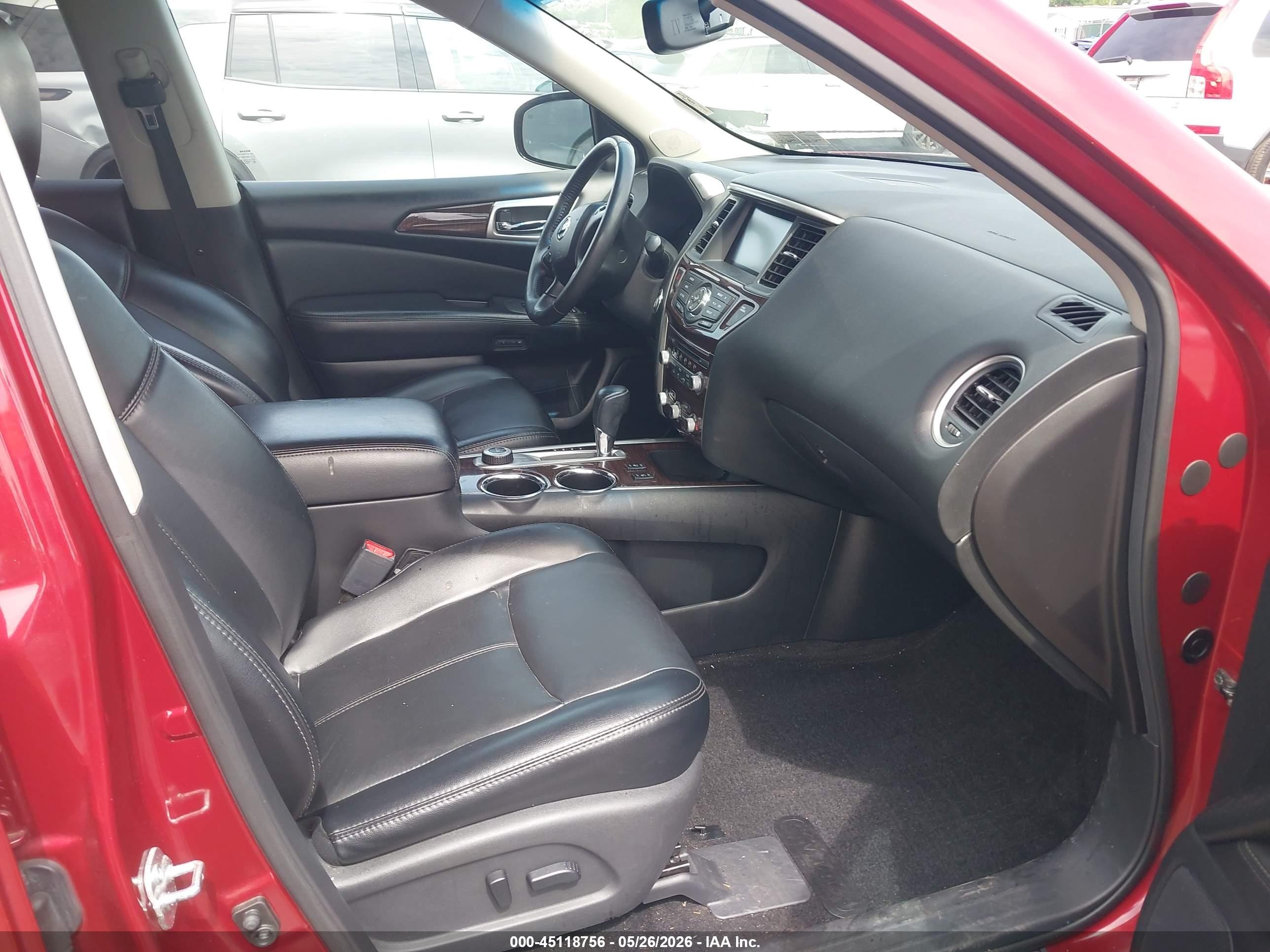 2014 Nissan Pathfinder Sl Red vin: 5N1AR2MM6EC730905