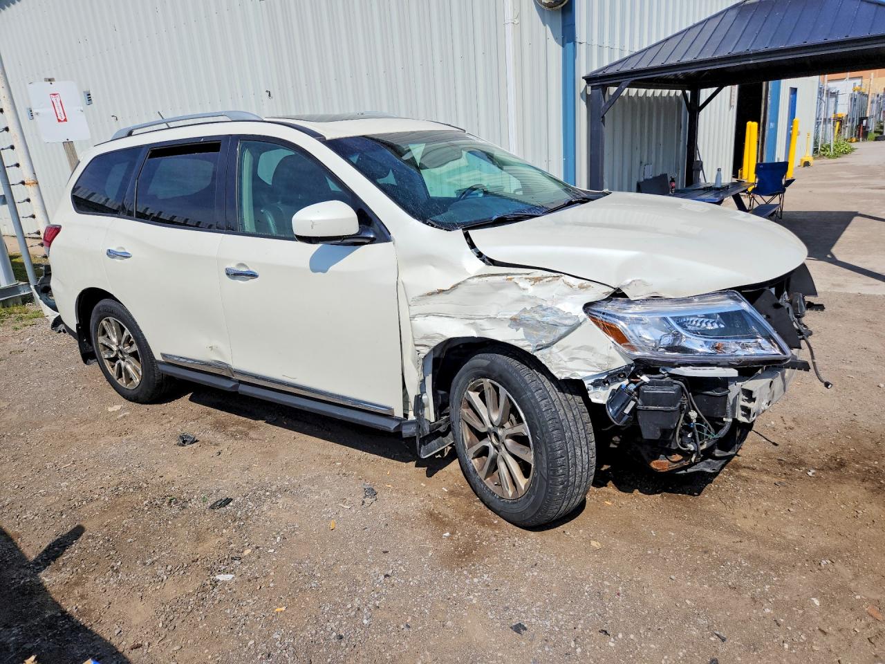 2015 Nissan Pathfinder S White vin: 5N1AR2MM6FC605887