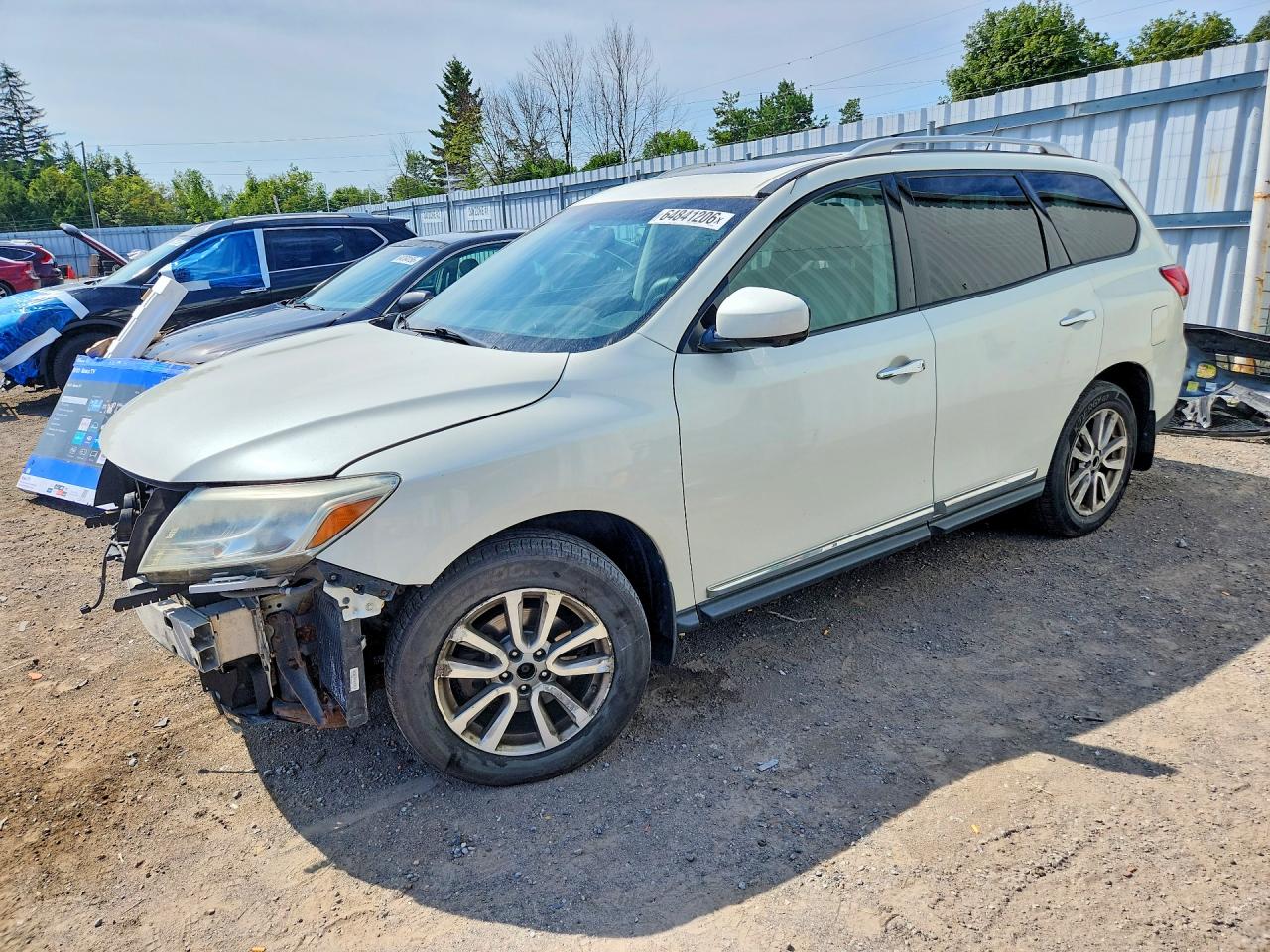 2015 Nissan Pathfinder S White vin: 5N1AR2MM6FC605887
