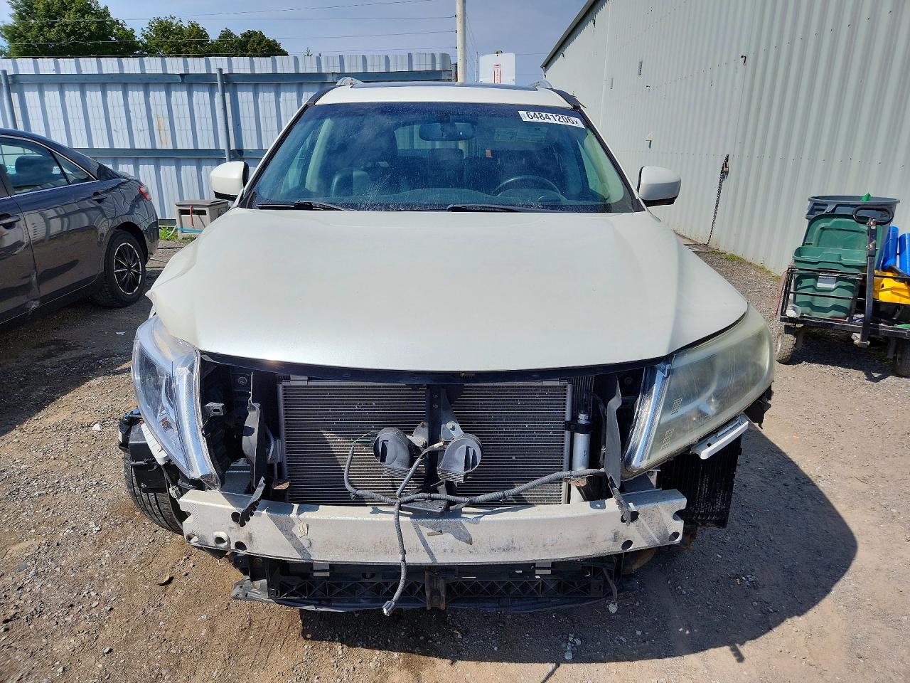 2015 Nissan Pathfinder S White vin: 5N1AR2MM6FC605887