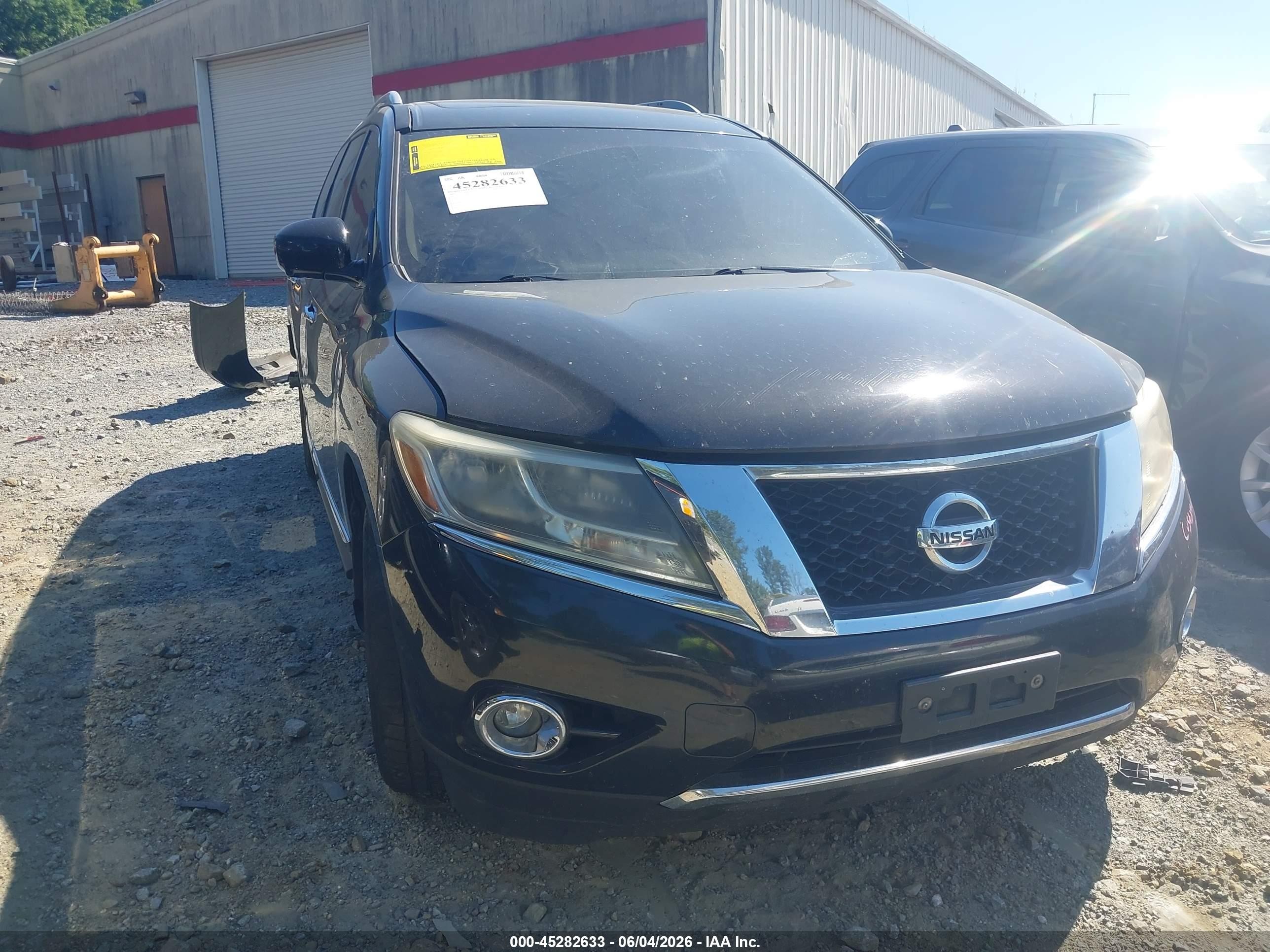 2015 Nissan Pathfinder Sl Black vin: 5N1AR2MM6FC614413