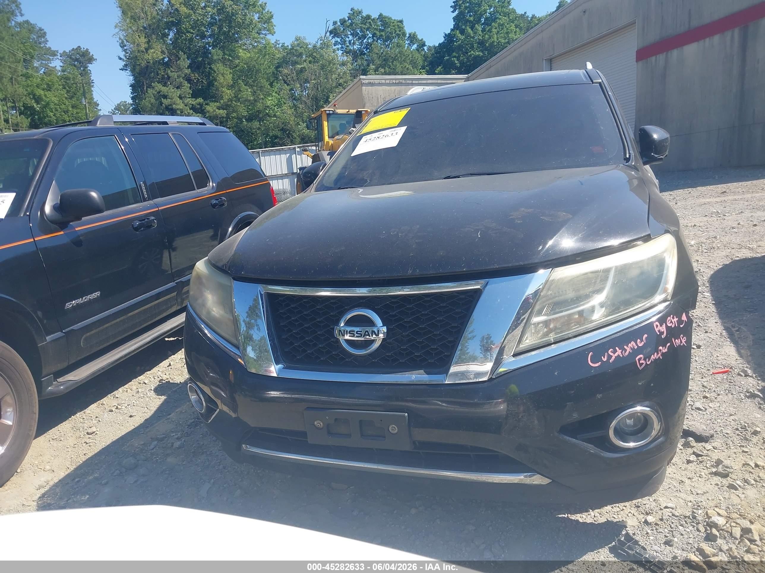 2015 Nissan Pathfinder Sl Black vin: 5N1AR2MM6FC614413