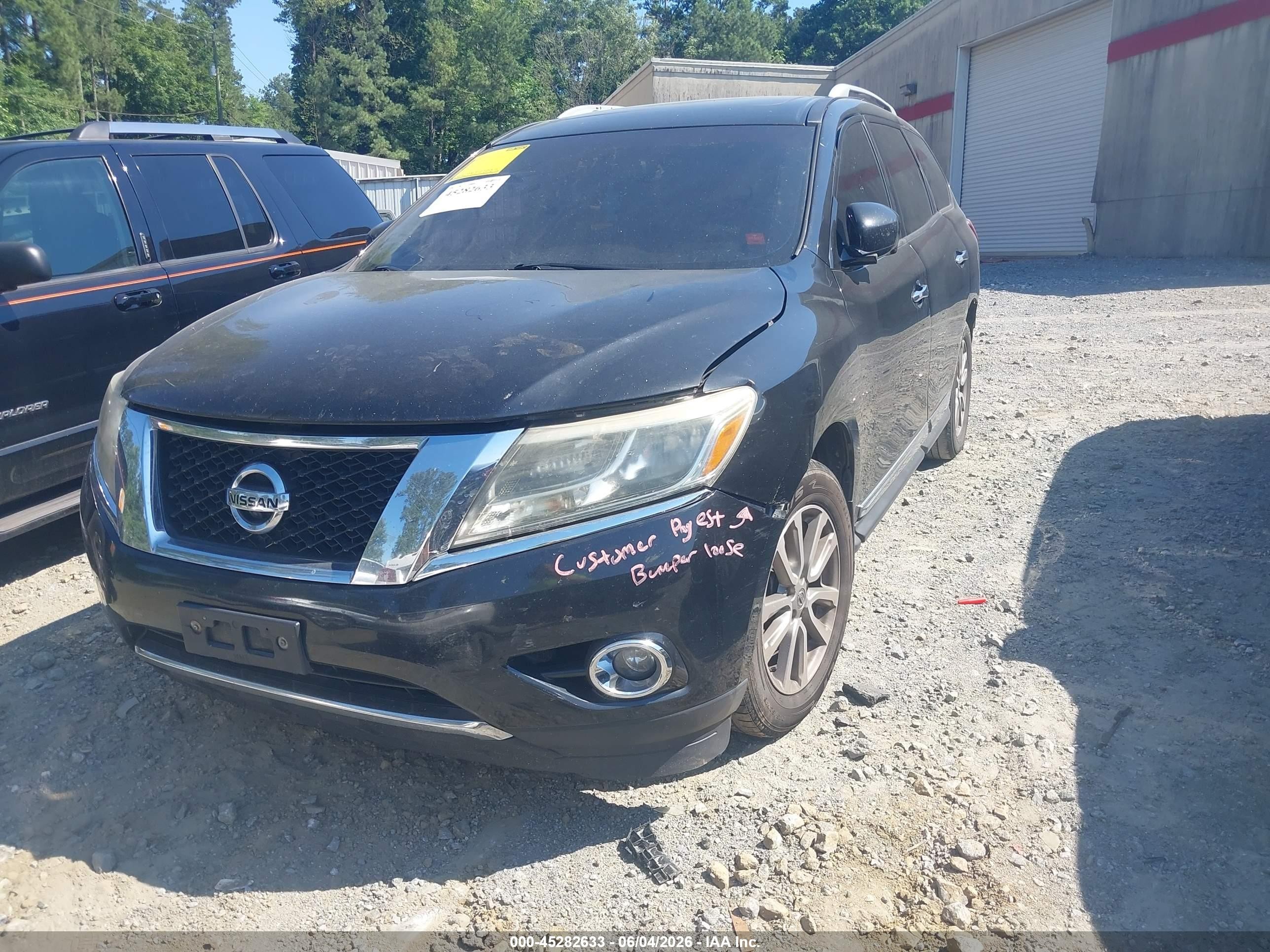 2015 Nissan Pathfinder Sl Black vin: 5N1AR2MM6FC614413