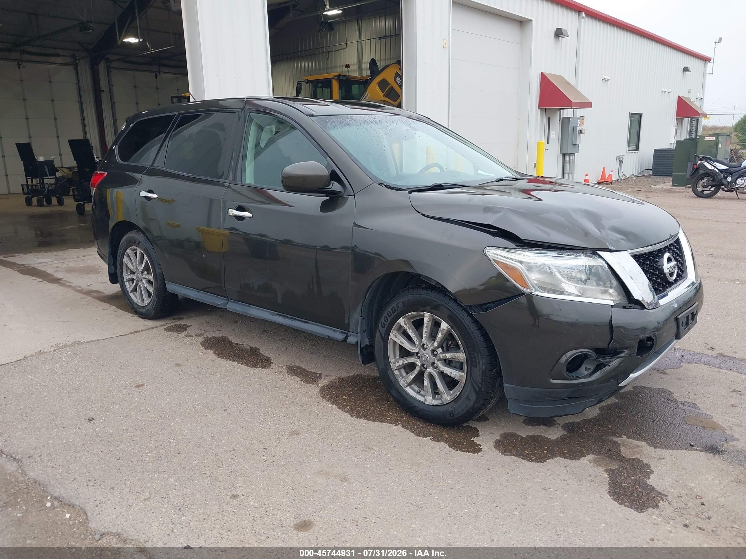 2015 Nissan Pathfinder S Серый vin: 5N1AR2MM6FC624133