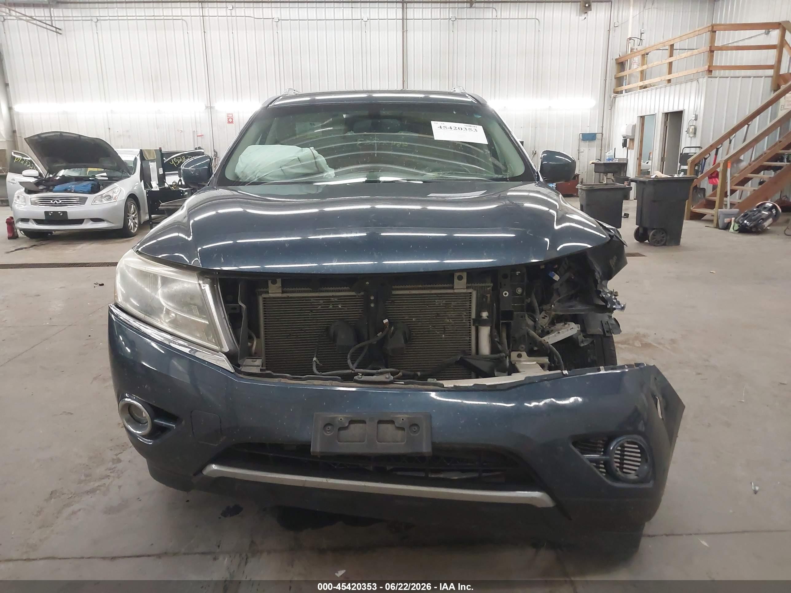2015 Nissan Pathfinder Platinum Синий vin: 5N1AR2MM6FC634919