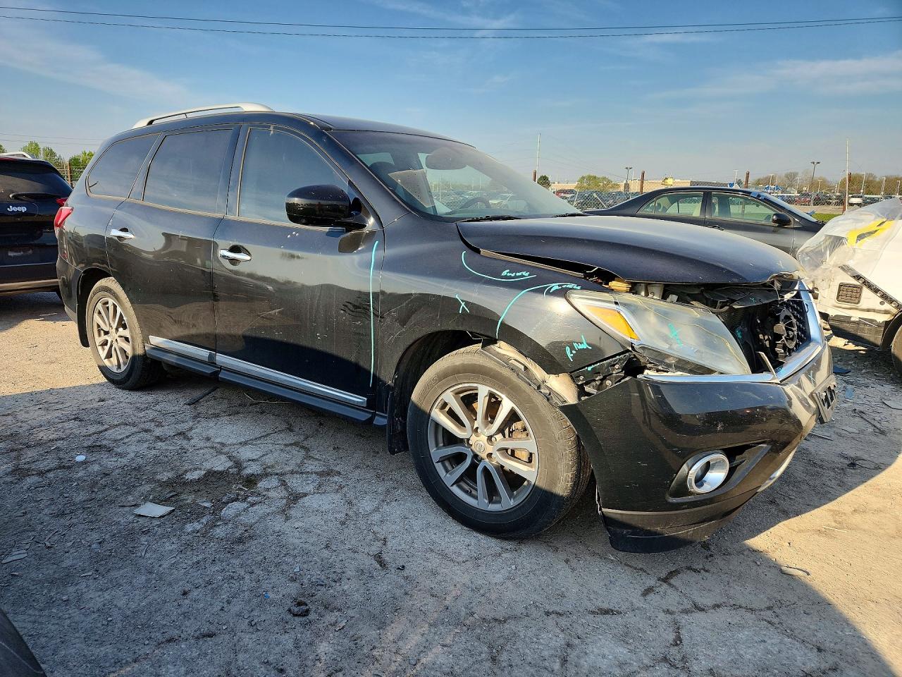 2015 Nissan Pathfinder Sl Black vin: 5N1AR2MM6FC665538