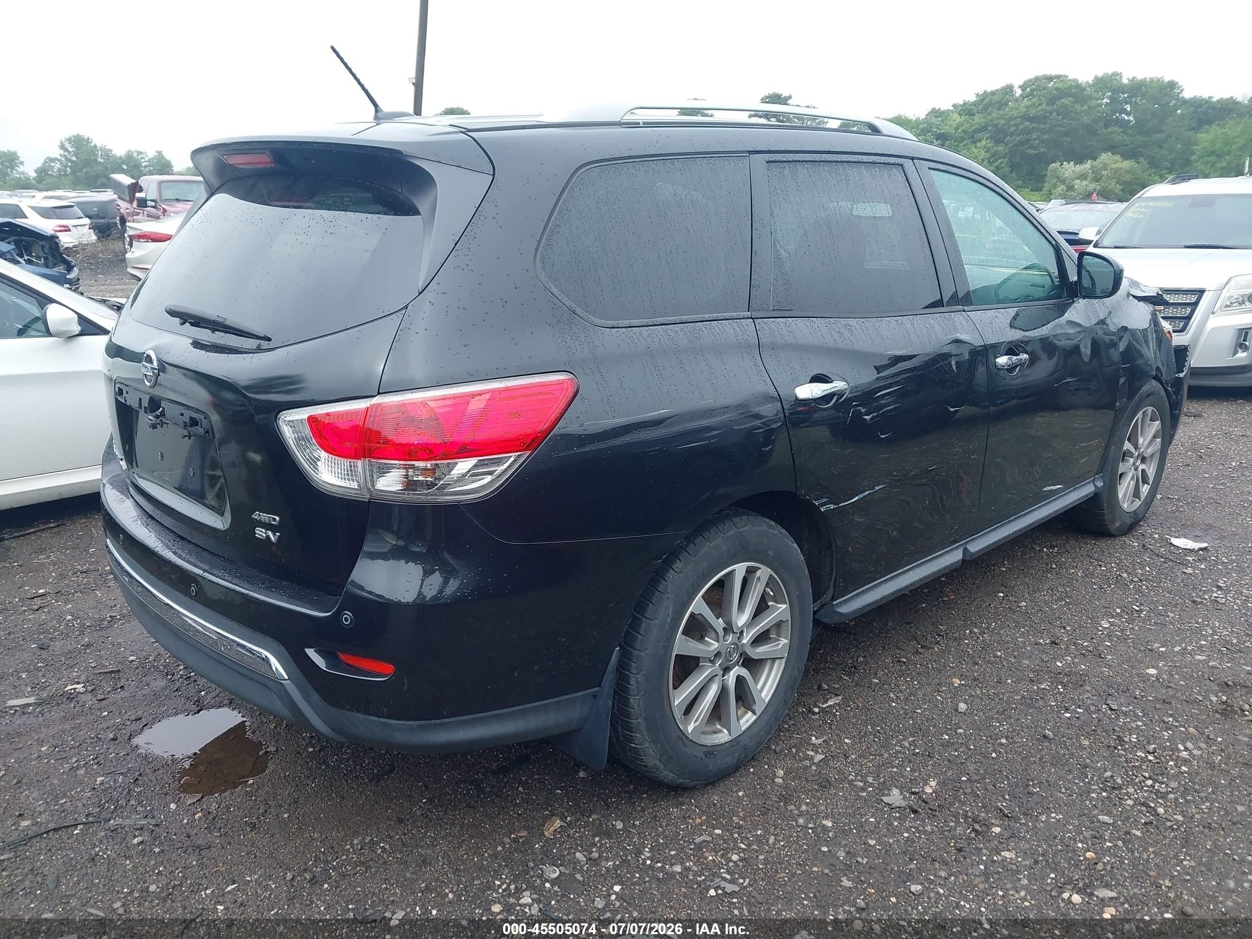 2015 Nissan Pathfinder Sv Black vin: 5N1AR2MM6FC673347