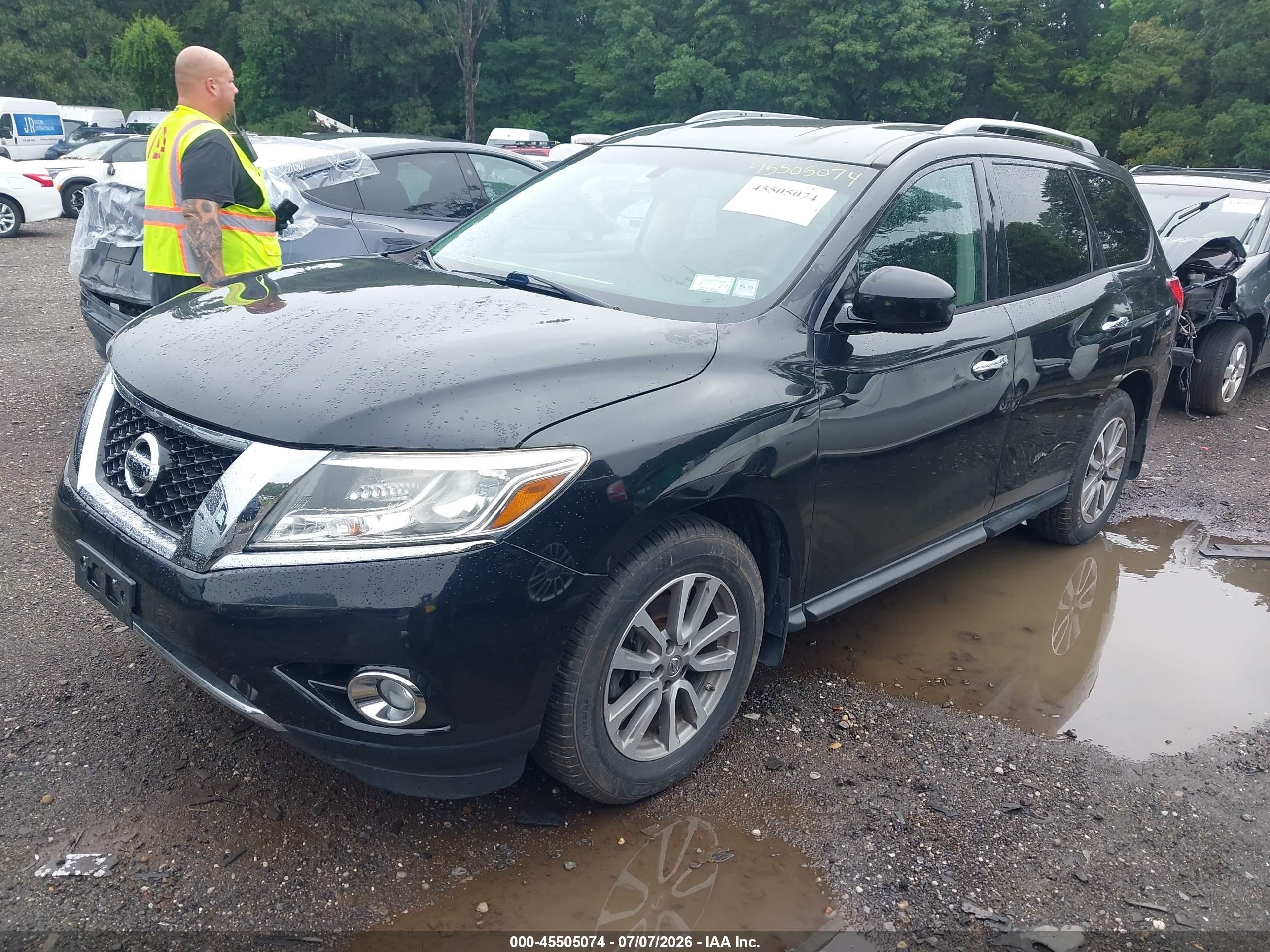 2015 Nissan Pathfinder Sv Black vin: 5N1AR2MM6FC673347